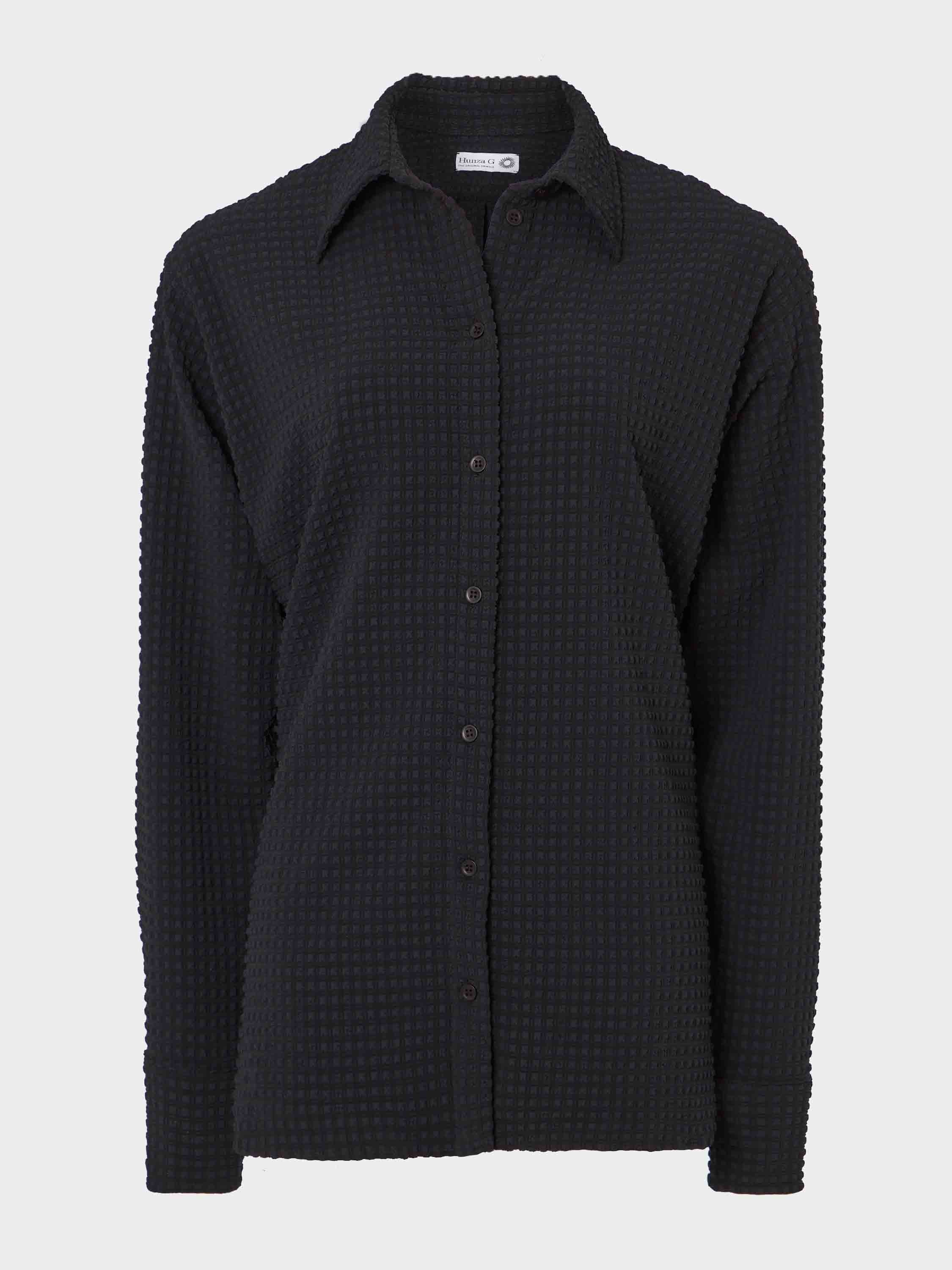 Seersucker Shirt - Black