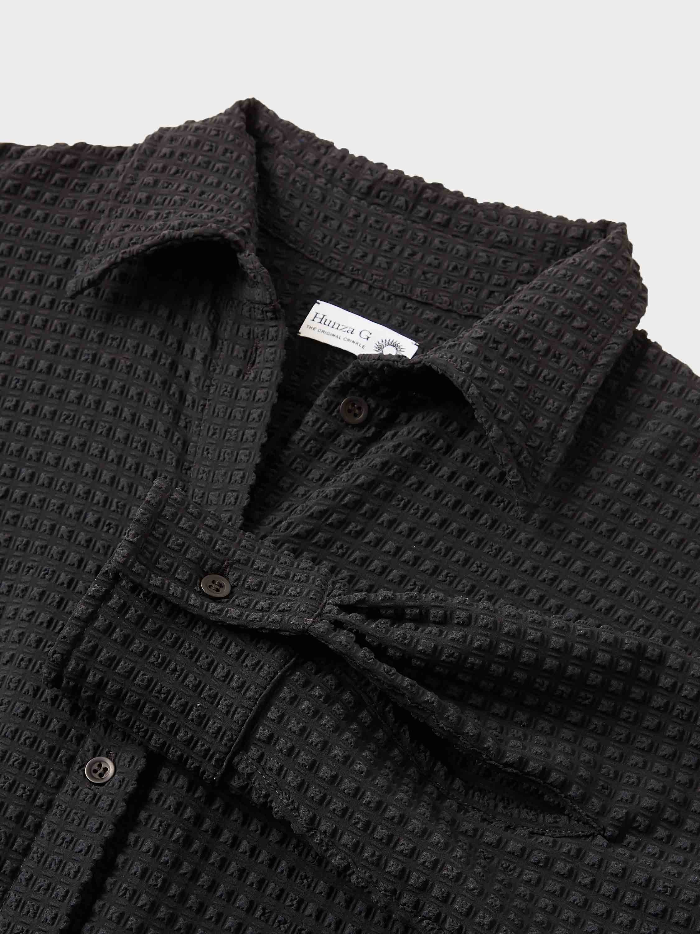 Seersucker Shirt - Black