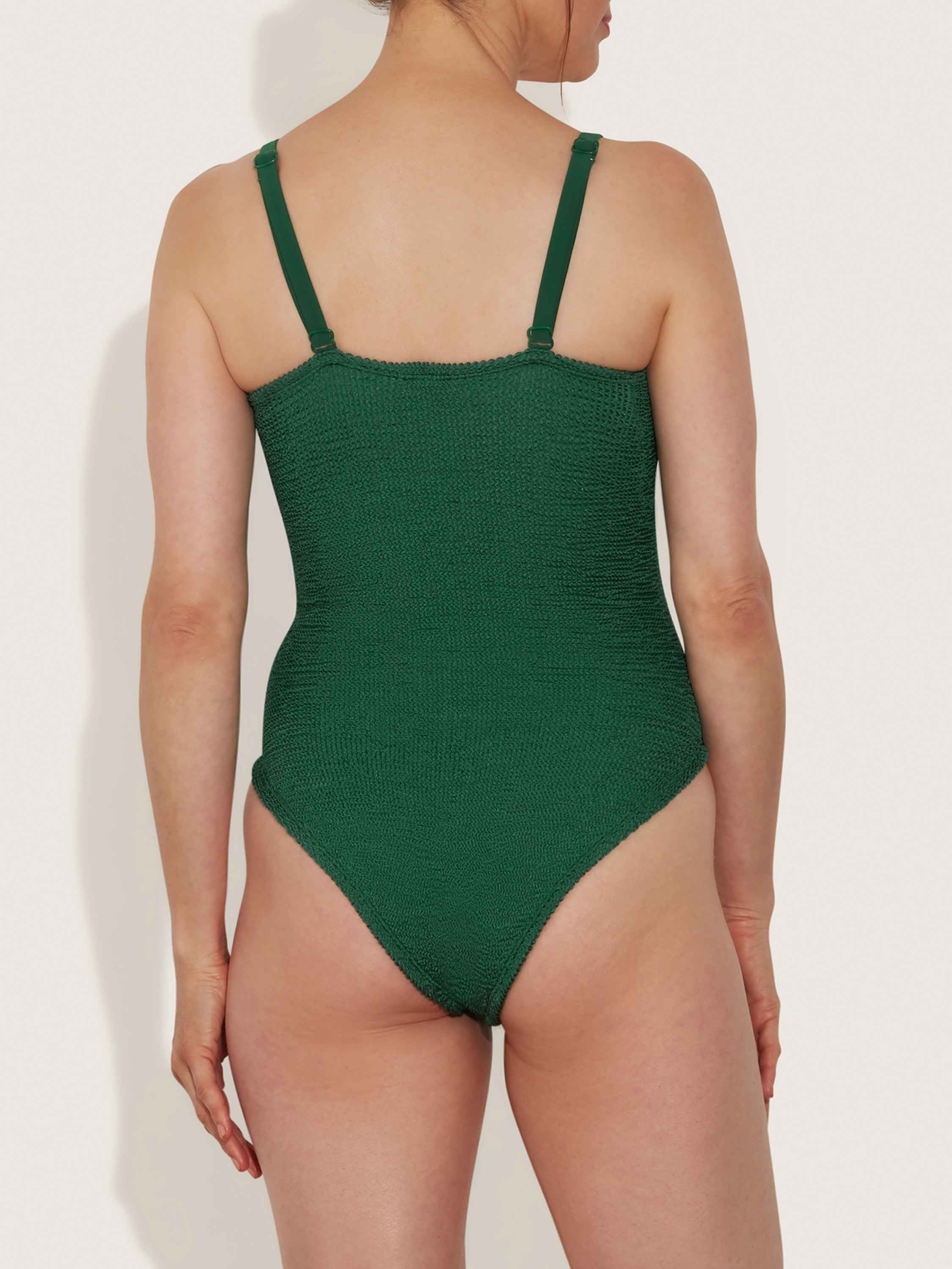 Post Mastectomy Swim - Metallic Forest Green