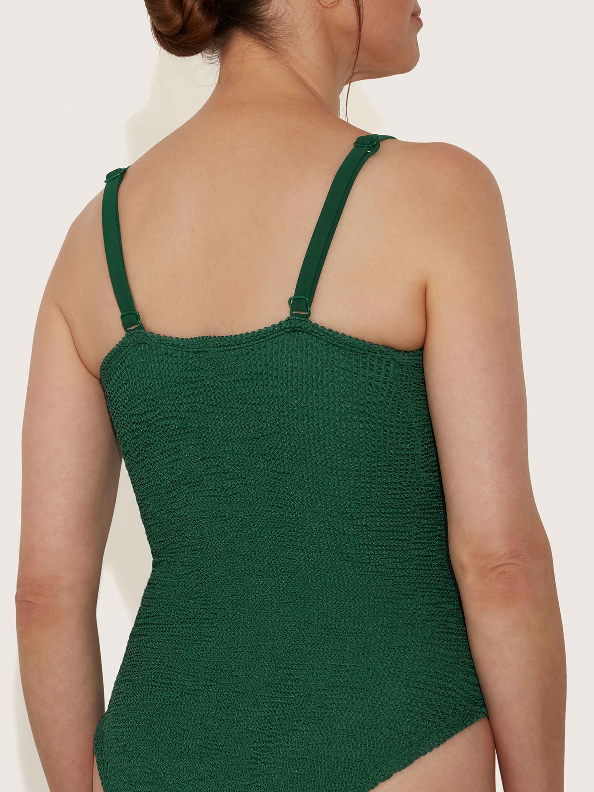 Post Mastectomy Swim - Metallic Forest Green