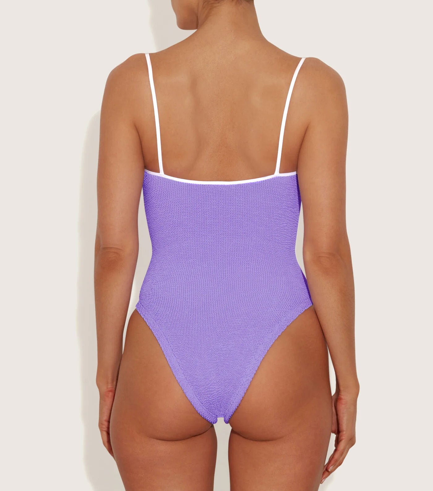 Pamela Swim Contrast - Lilac/White