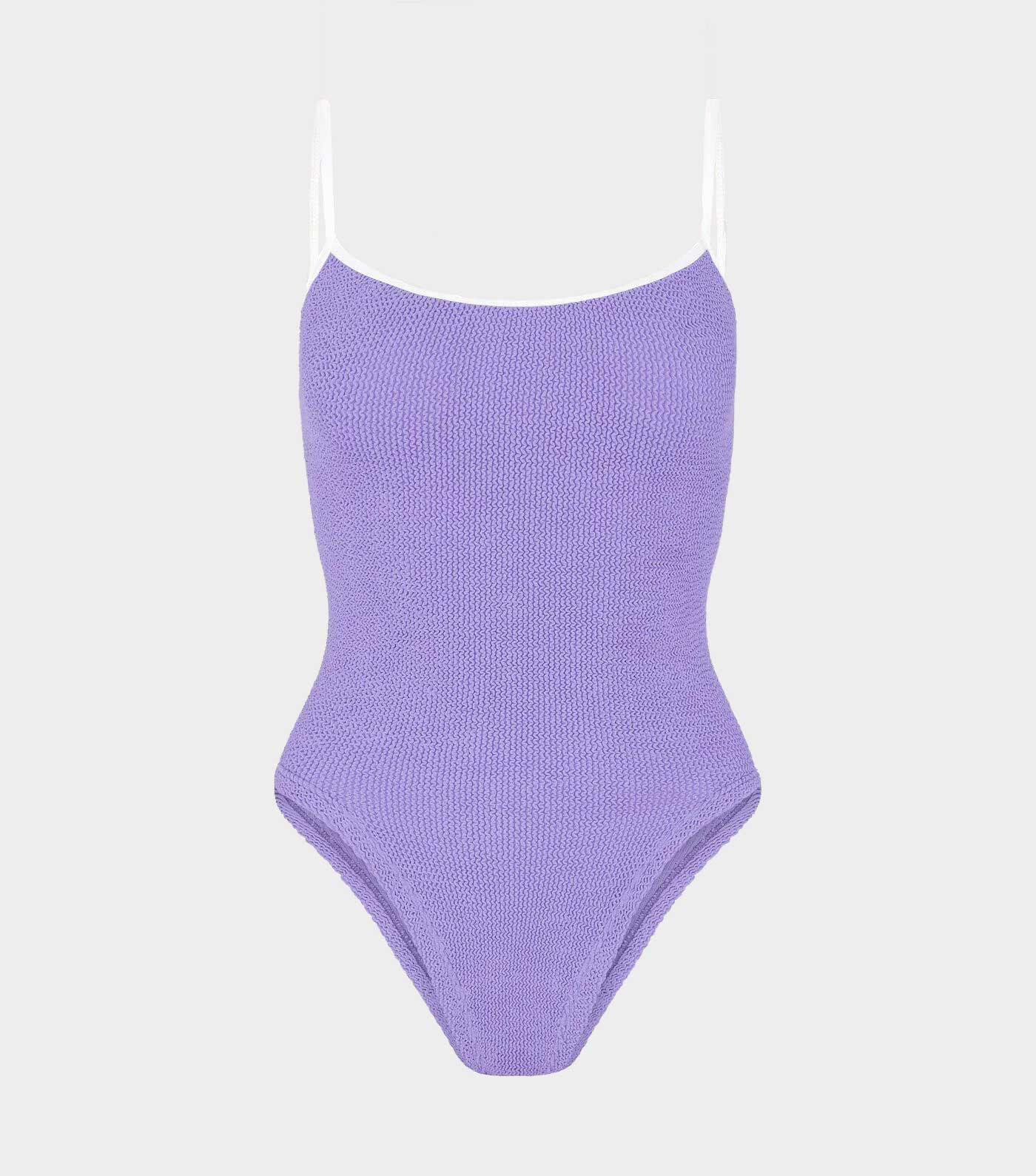 Pamela Swim Contrast - Lilac/White