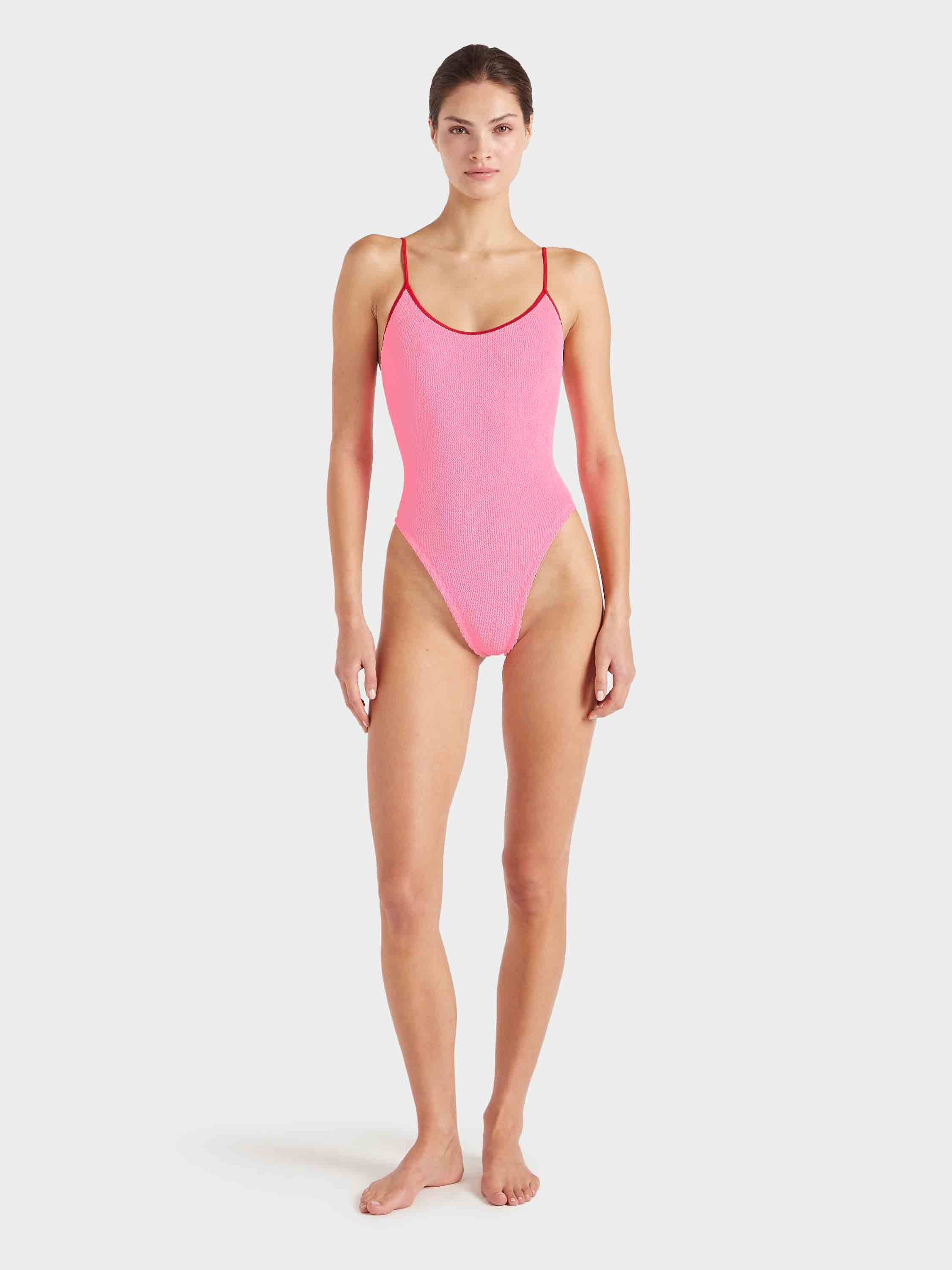 Pamela Swim Contrast - Bubblegum/Red