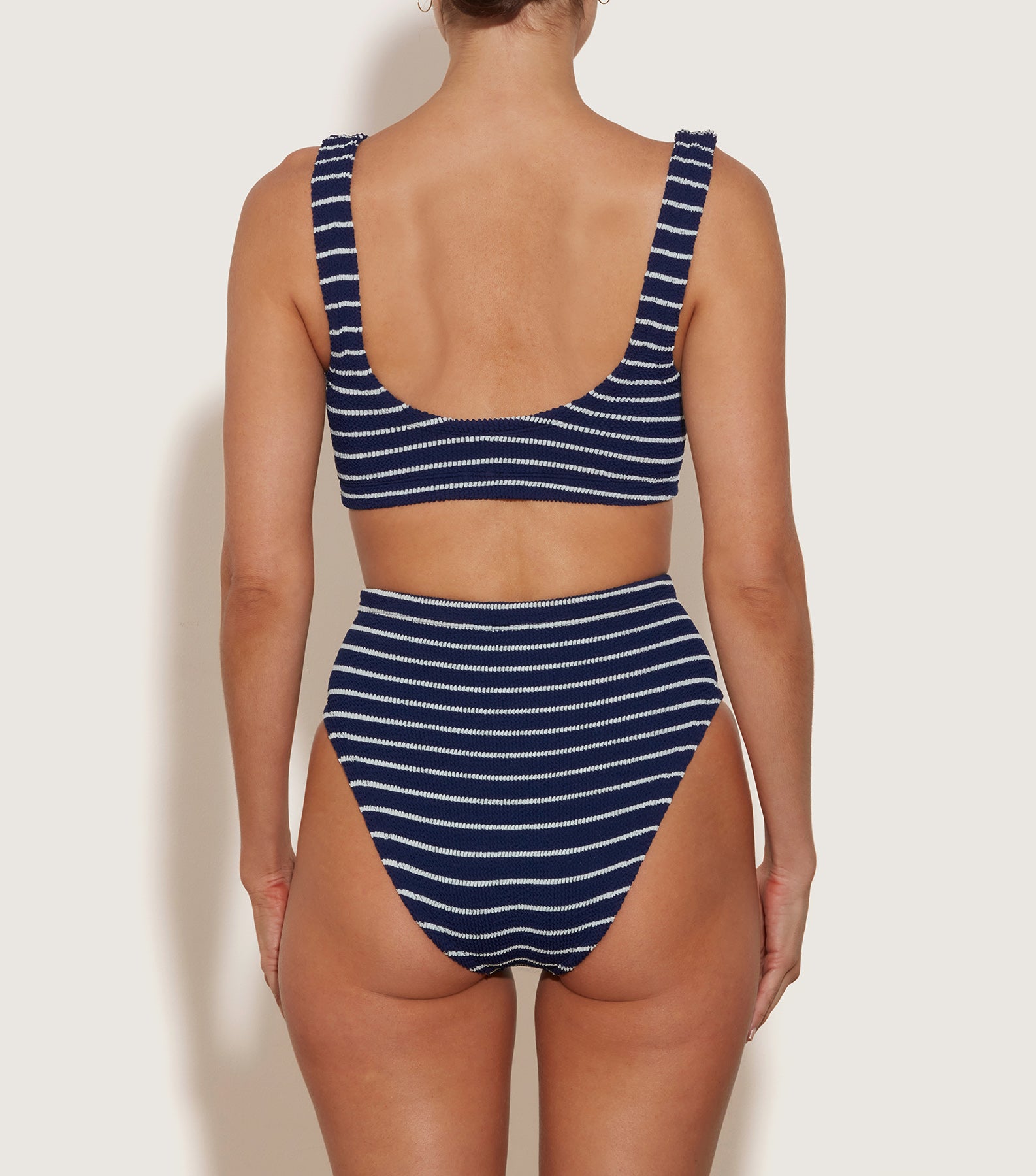 Patricia Stripe Bikini - Navy/White