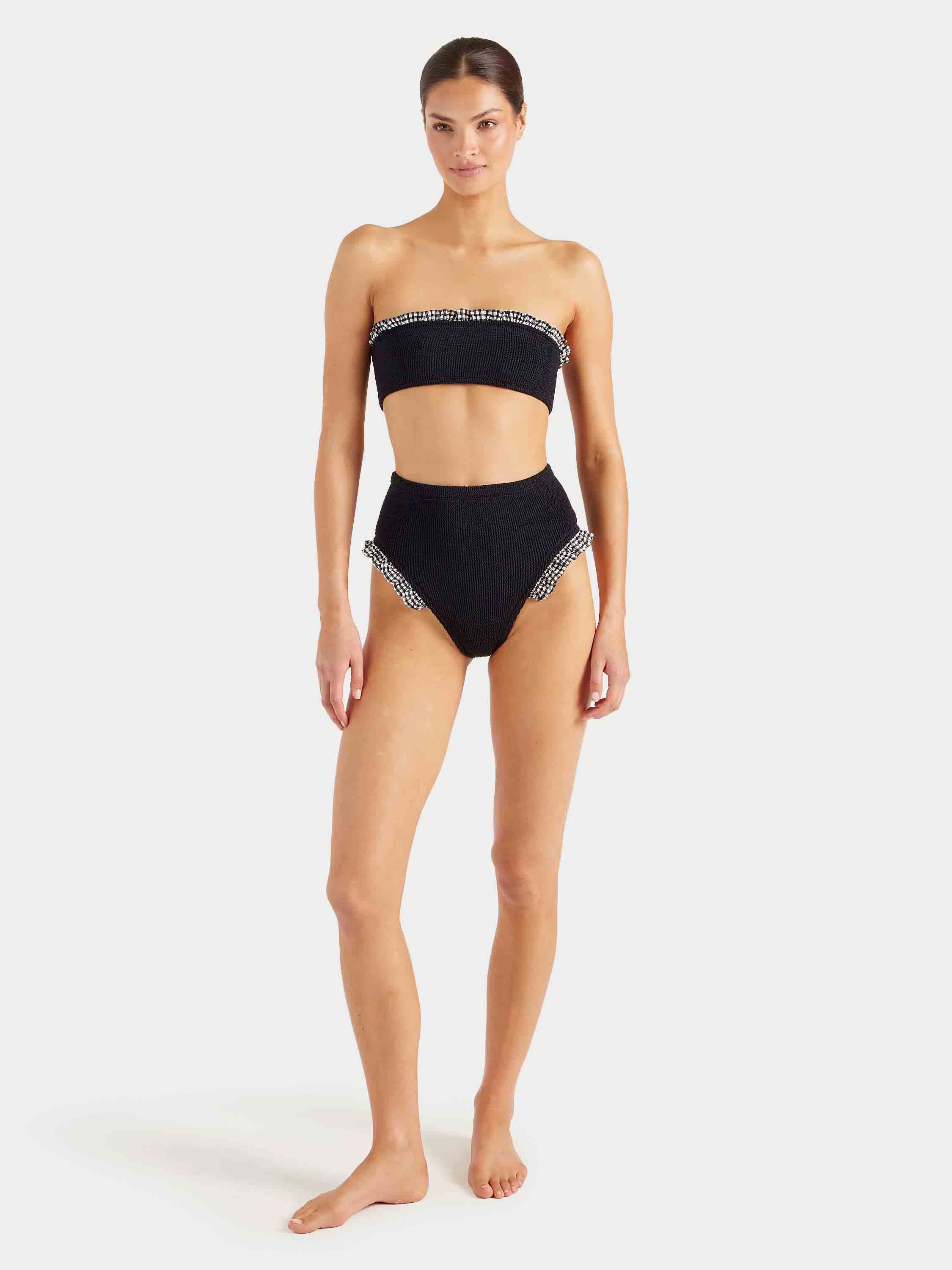 Peggy Bikini - Black Gingham