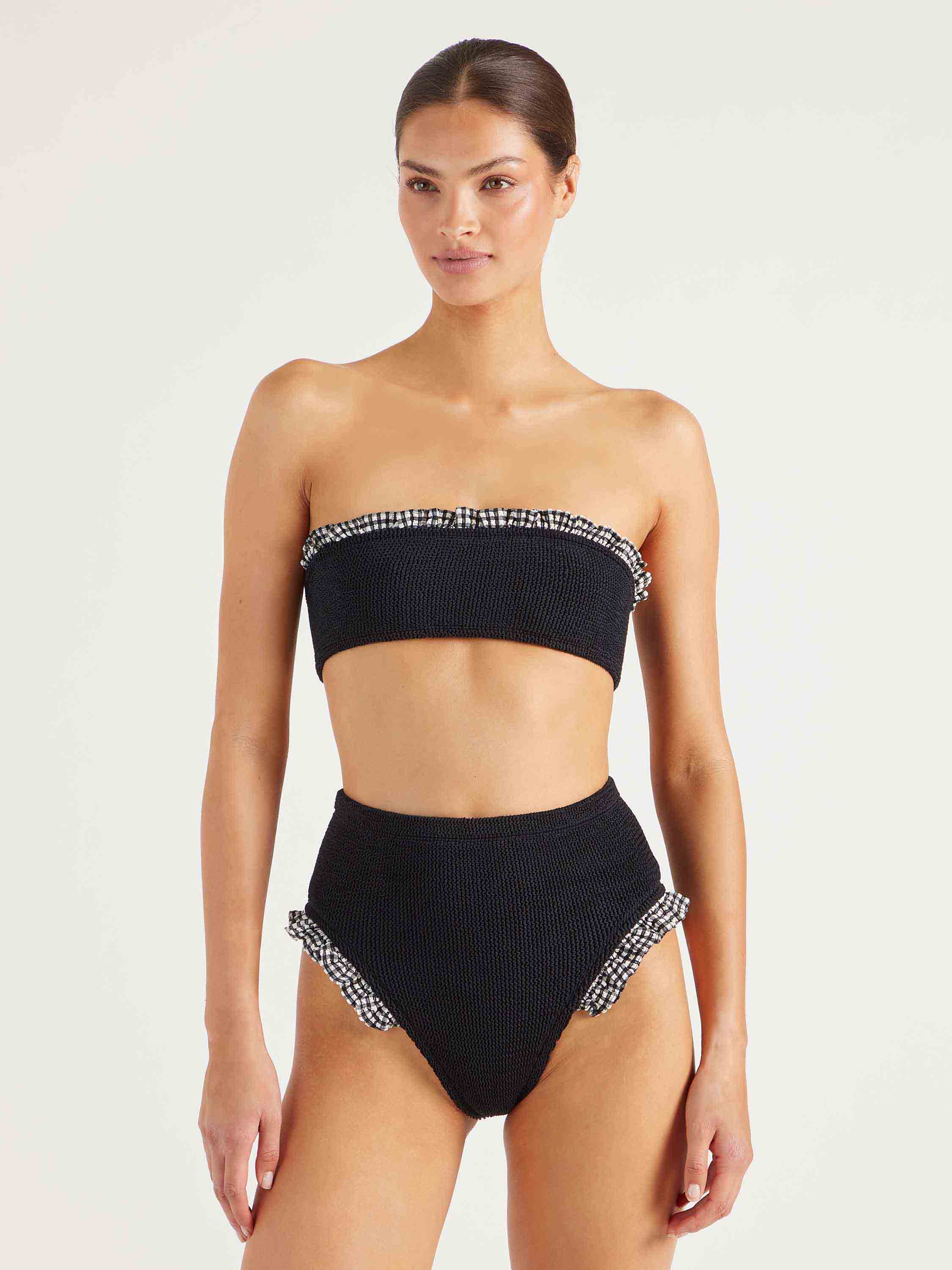 Peggy Bikini - Black Gingham