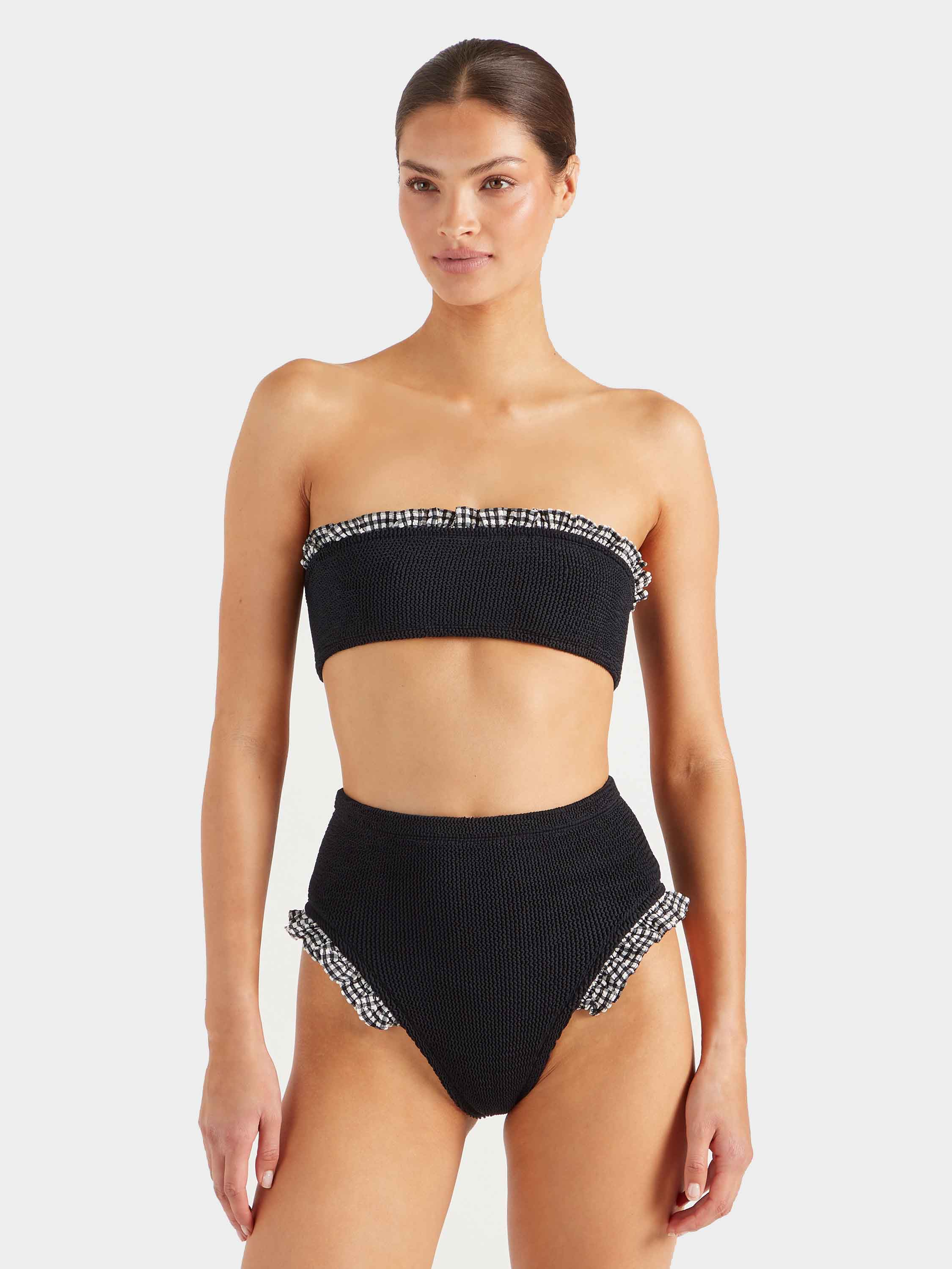 Peggy Bikini - Black Gingham