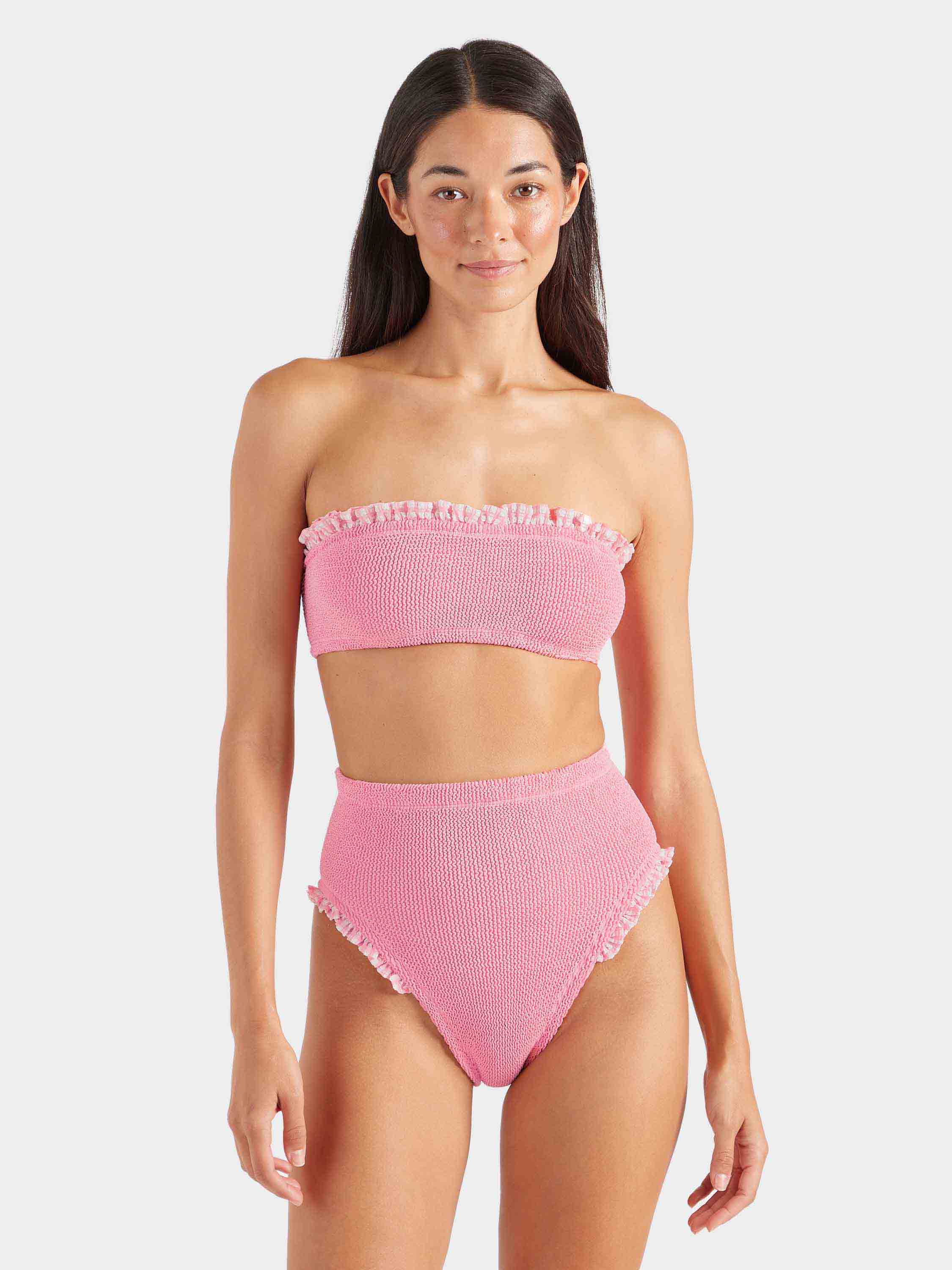 Peggy Bikini - Milkshake  Gingham