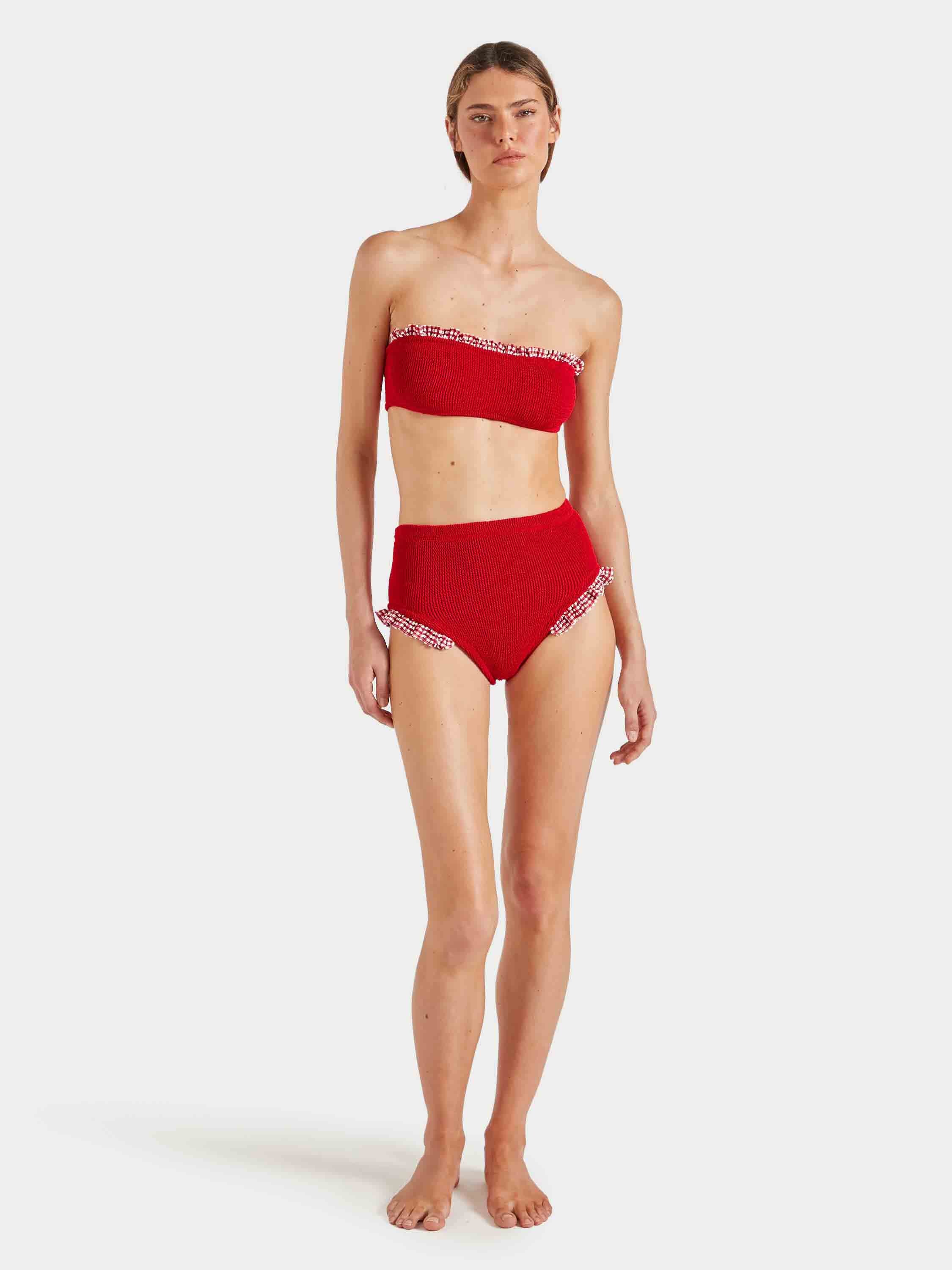 Peggy Bikini - Red Gingham