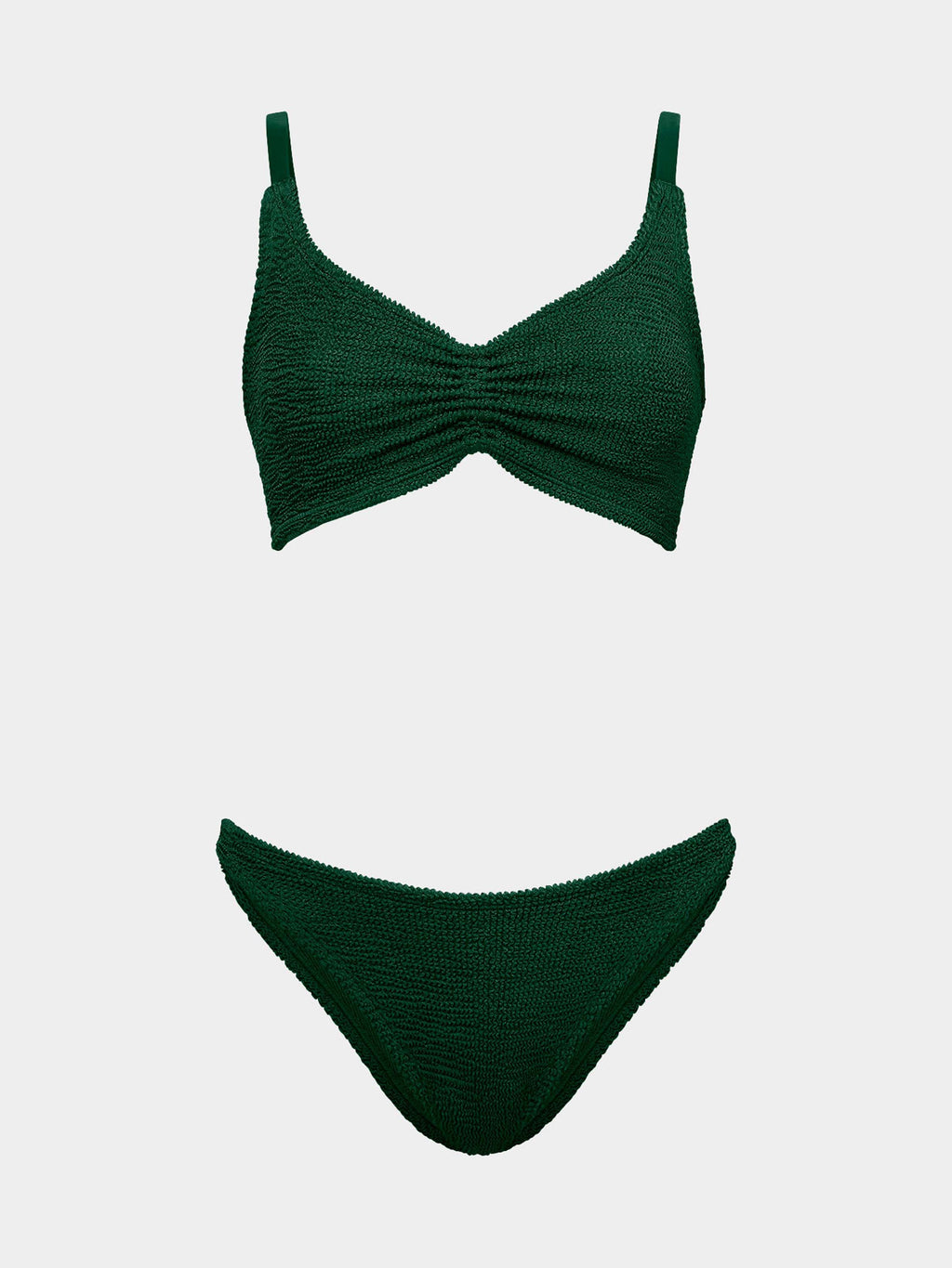 Post Mastectomy Bikini Metallic Forest Green
