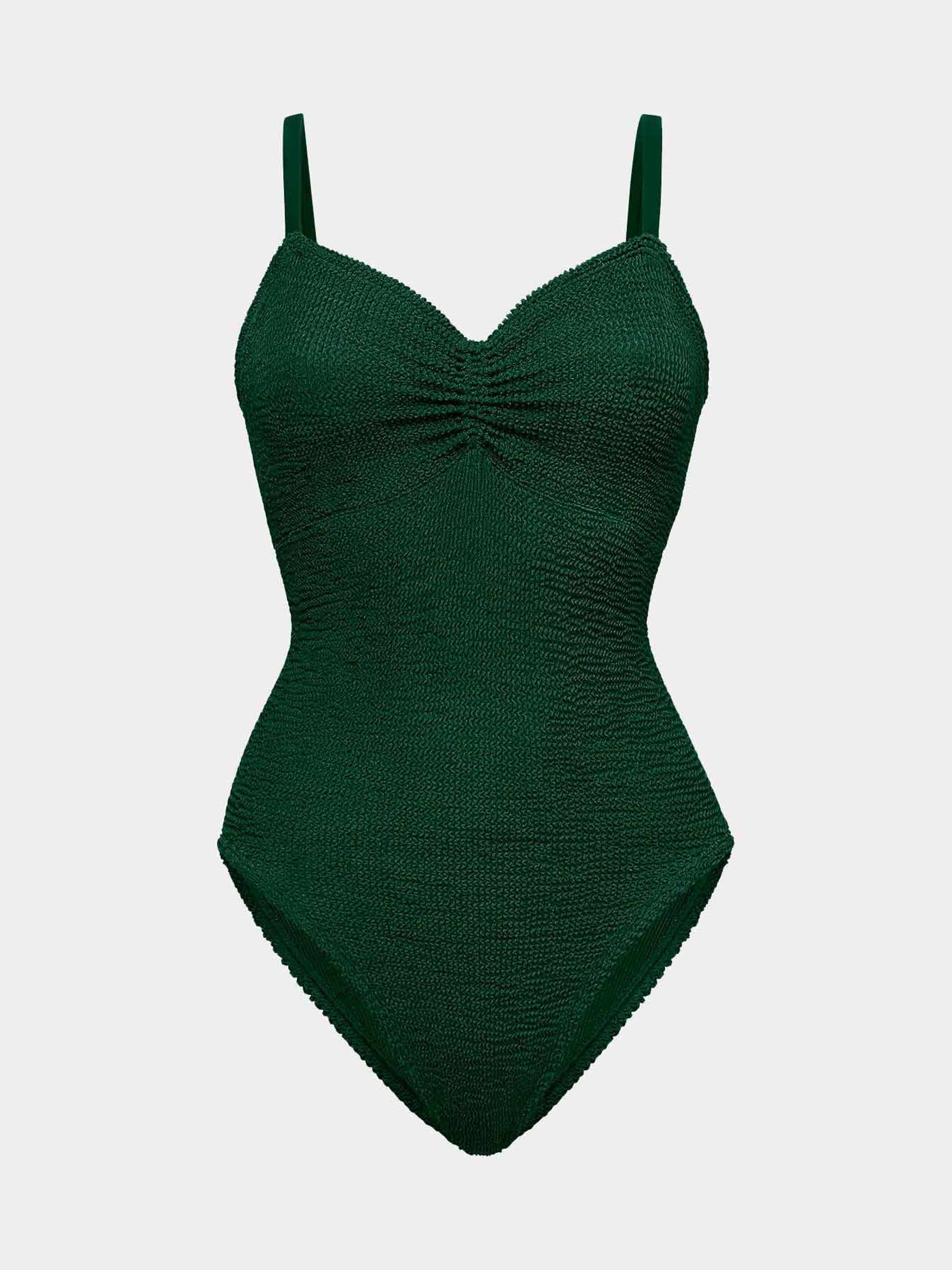 Post Mastectomy Swim - Metallic Forest Green