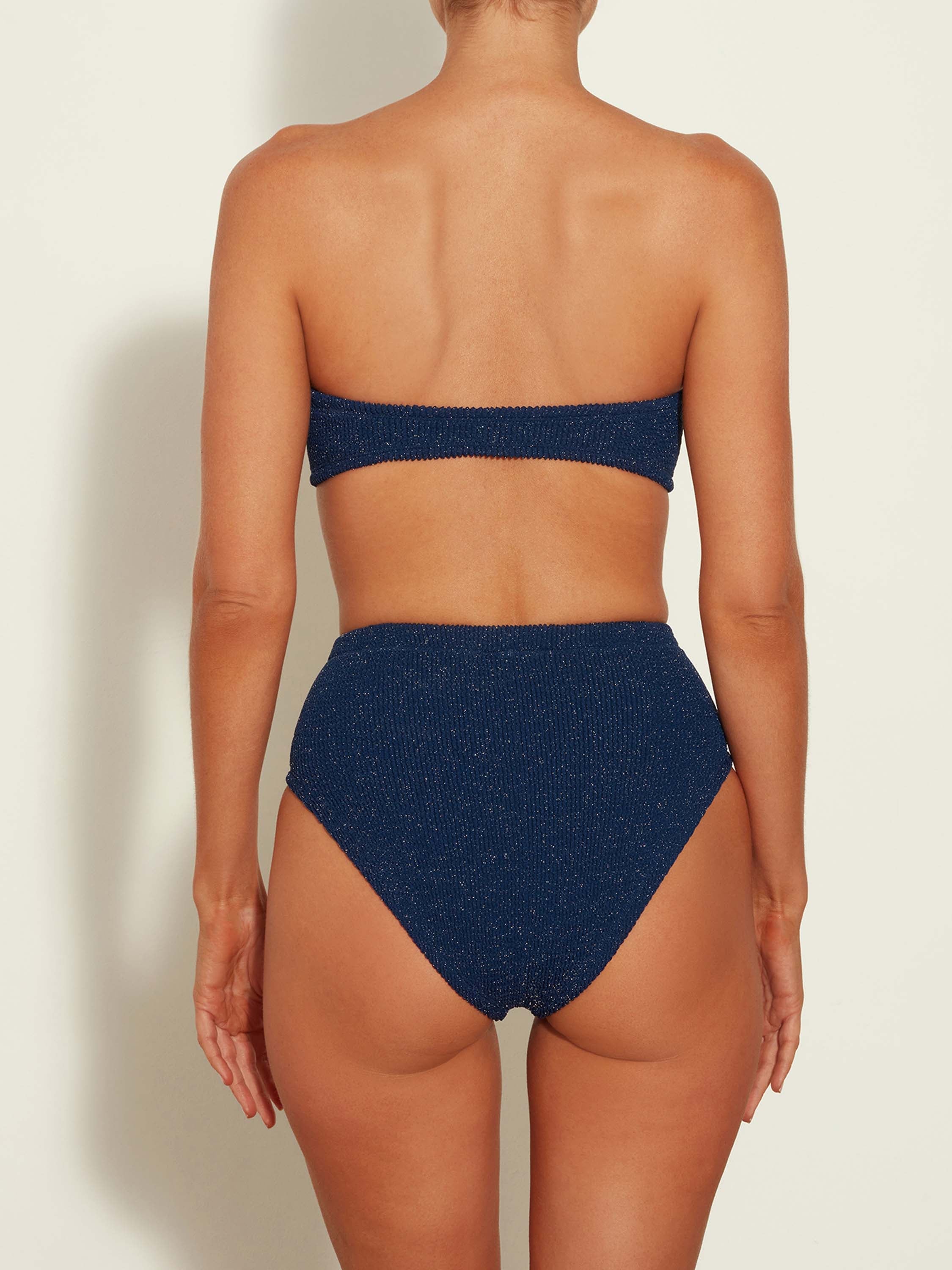 Ruby Bikini Lurex - Navy/Silver