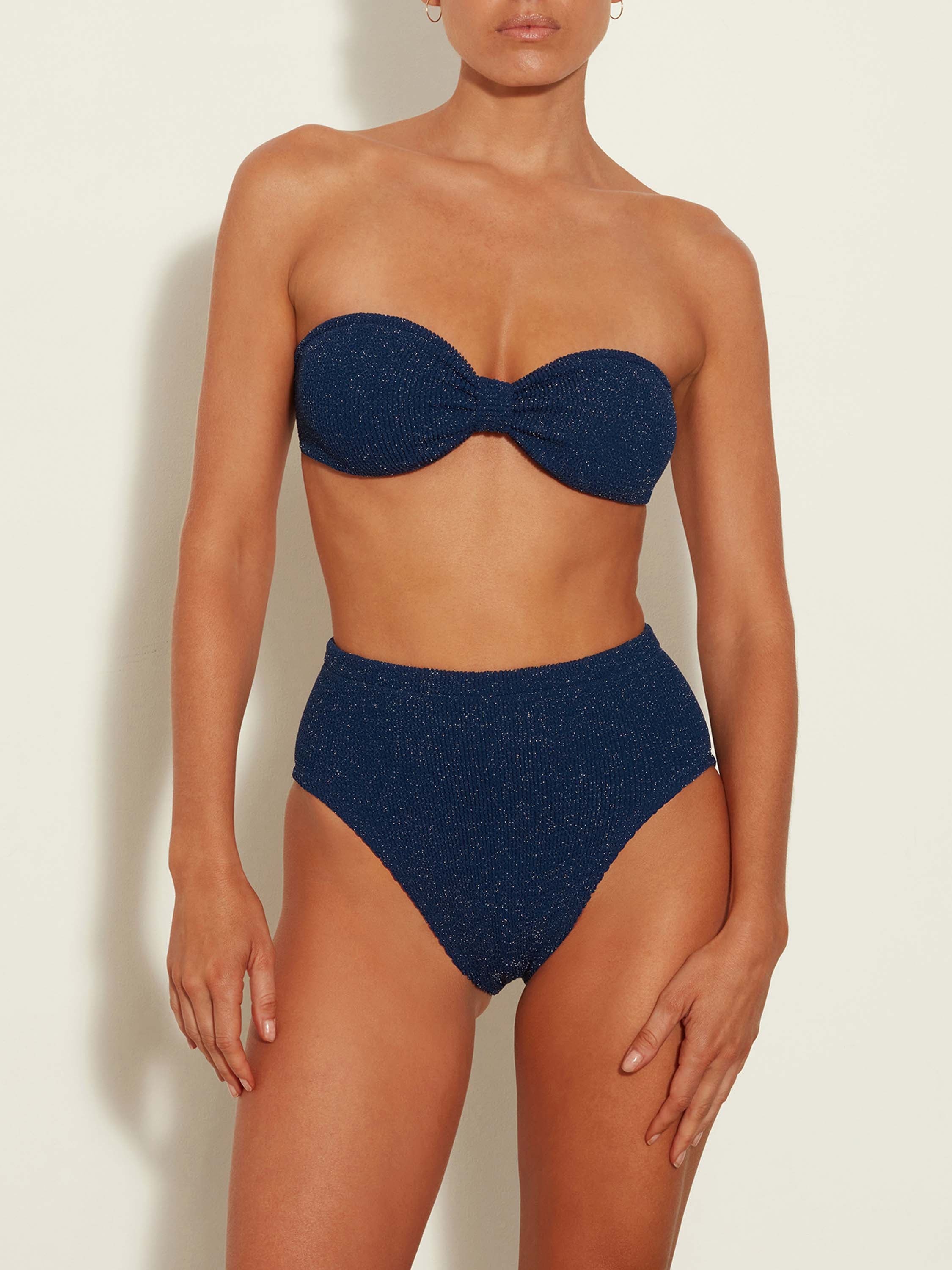 Ruby Bikini Lurex - Navy/Silver