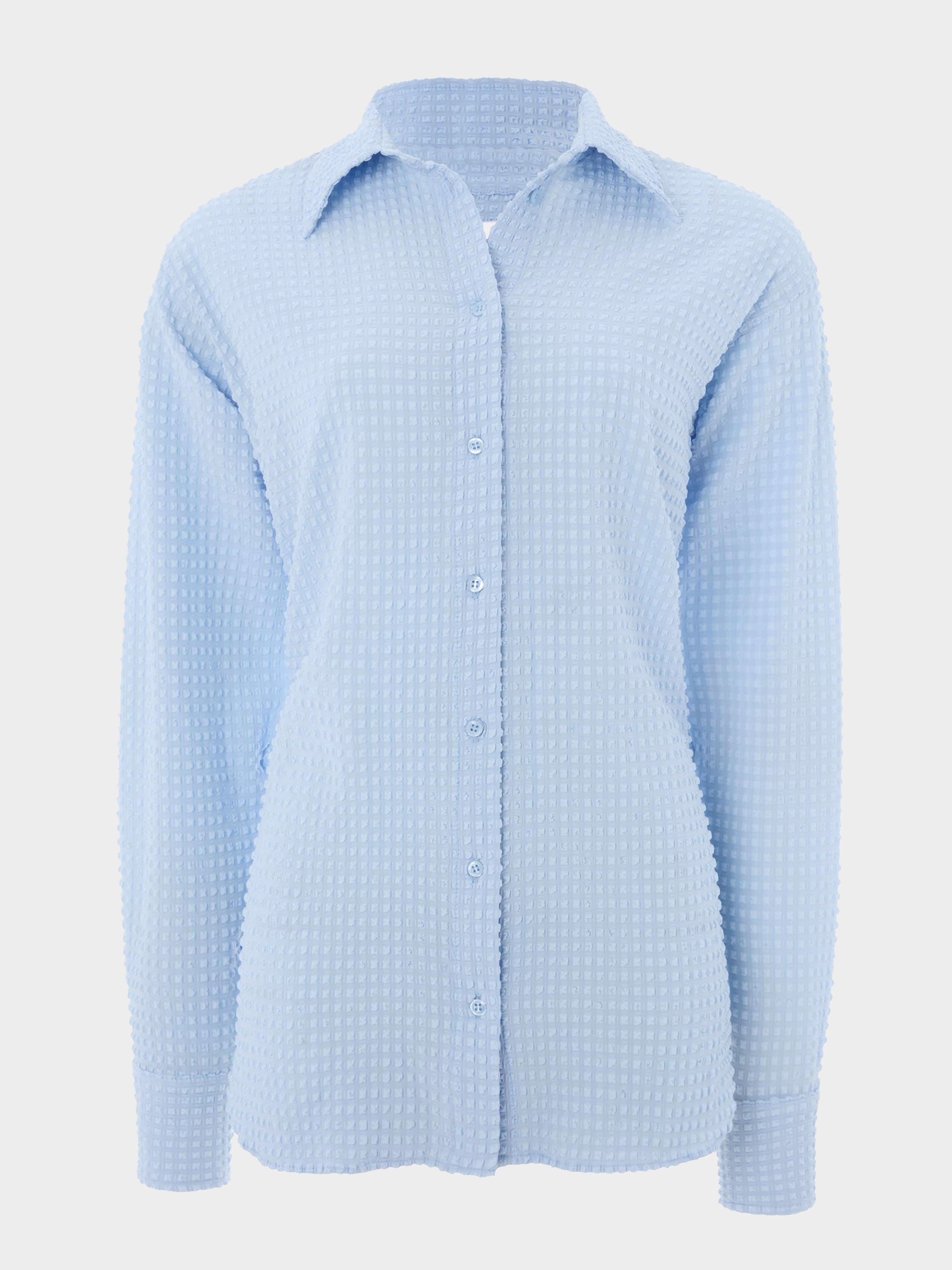 Resort Shirt - Seersucker Light Cornflower
