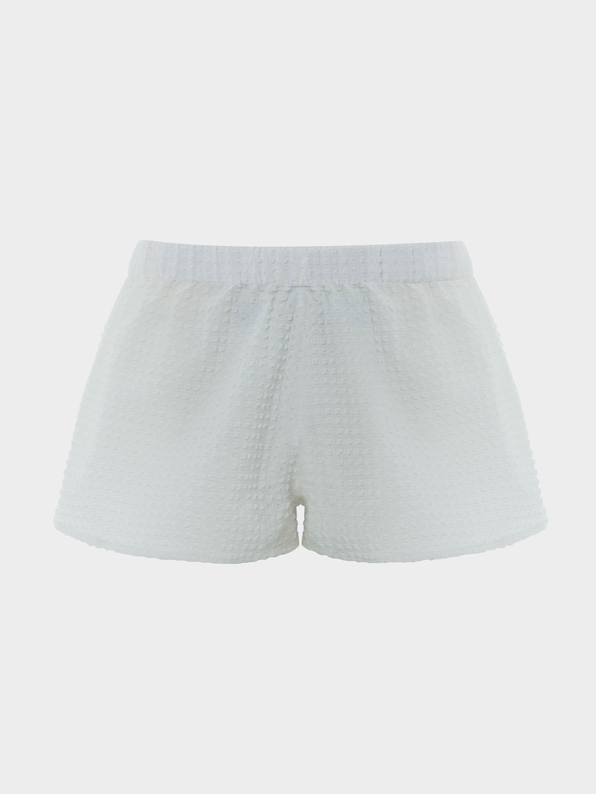Resort Shorts - Seersucker White