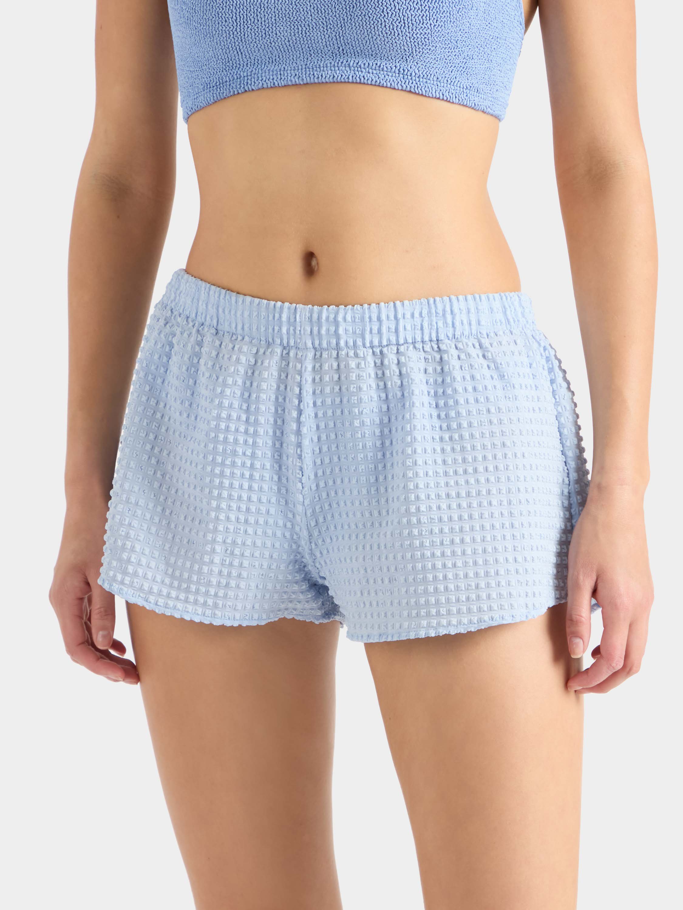 Resort Shorts - Seersucker Light Cornflower