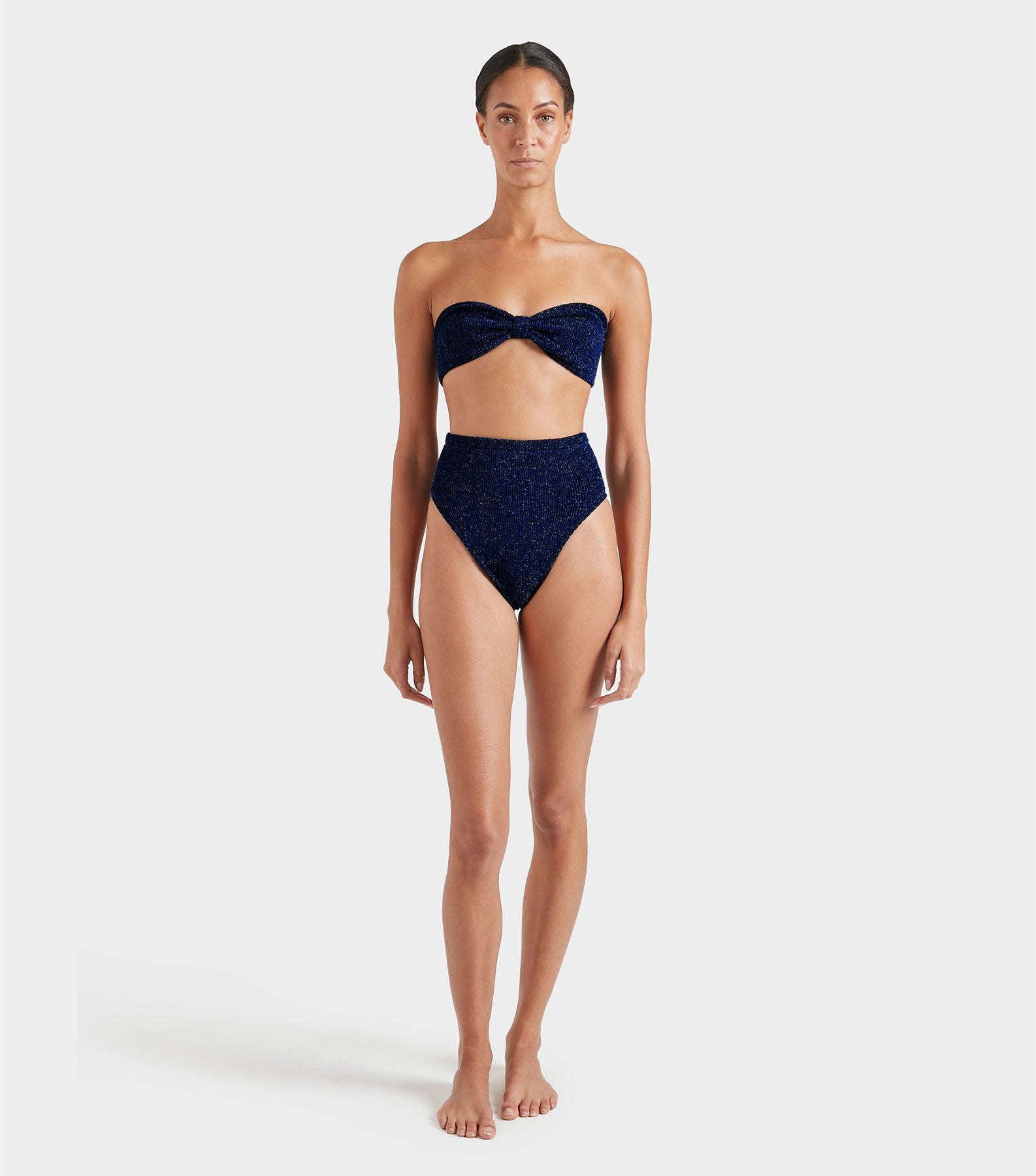 Ruby Bikini Lurex - Navy/Silver