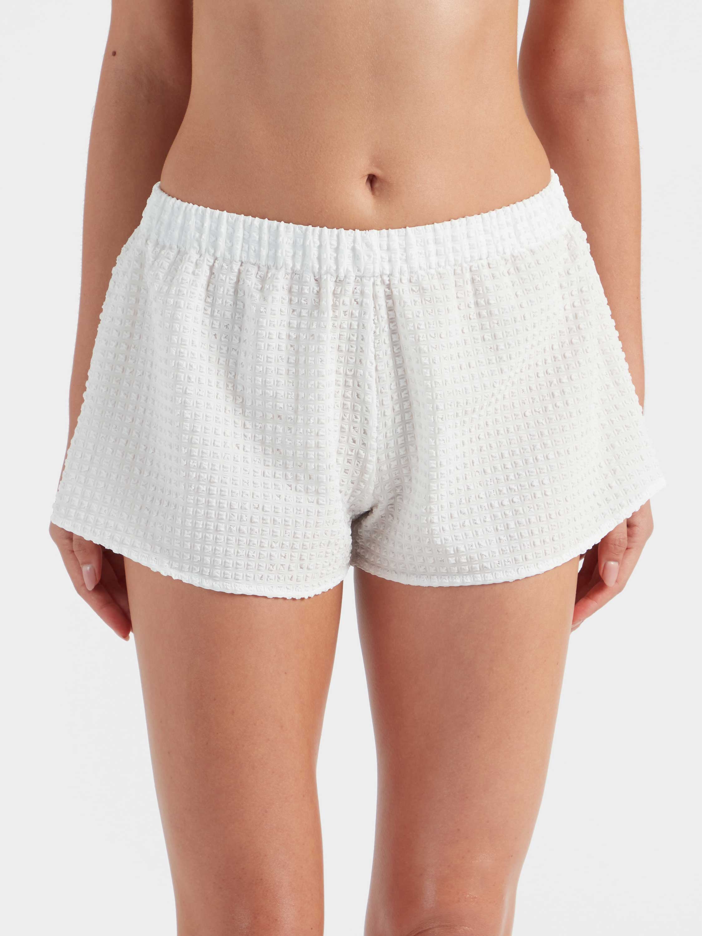 Resort Shorts - Seersucker White