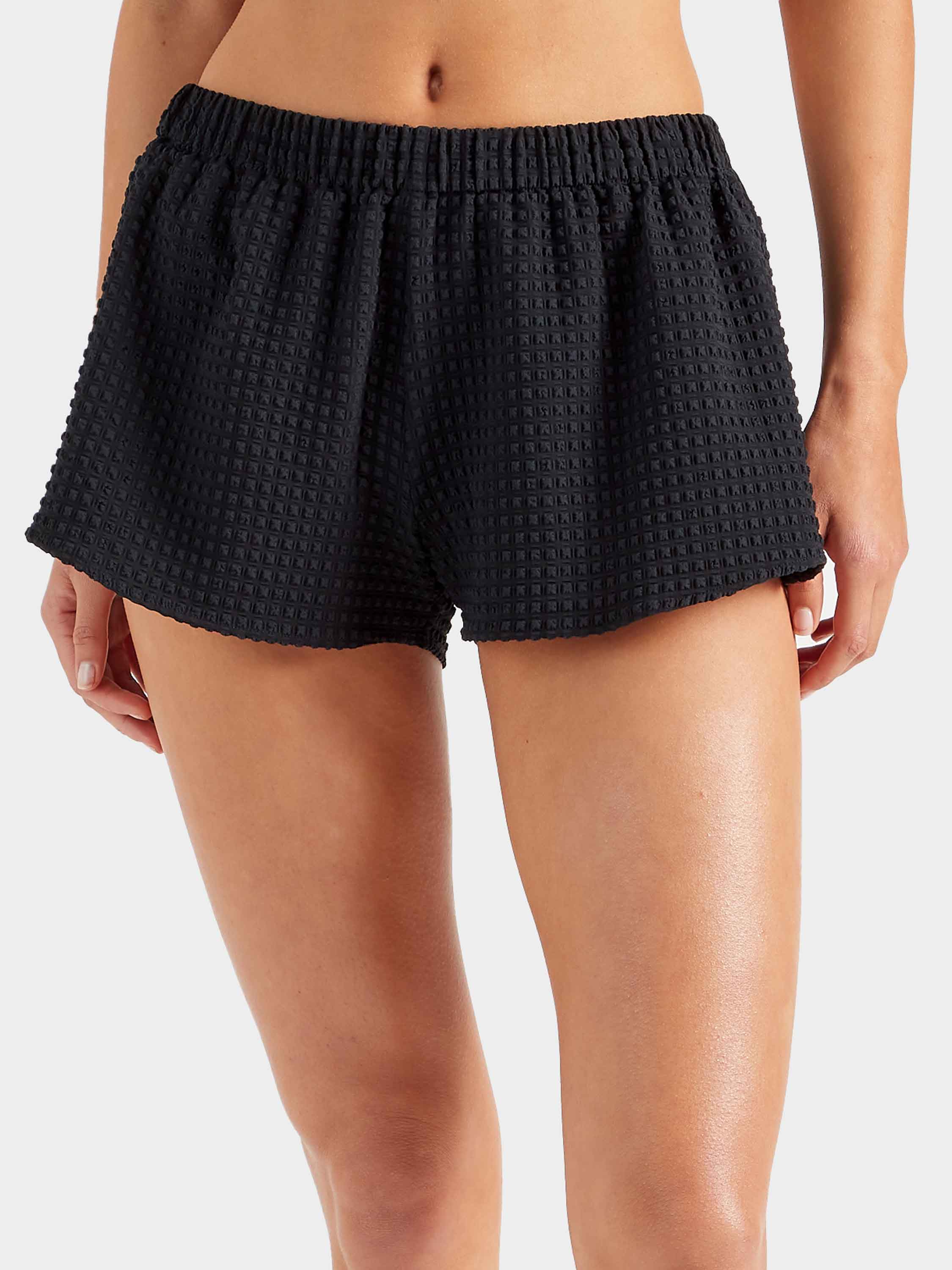 Seersucker Swim Shorts - Black