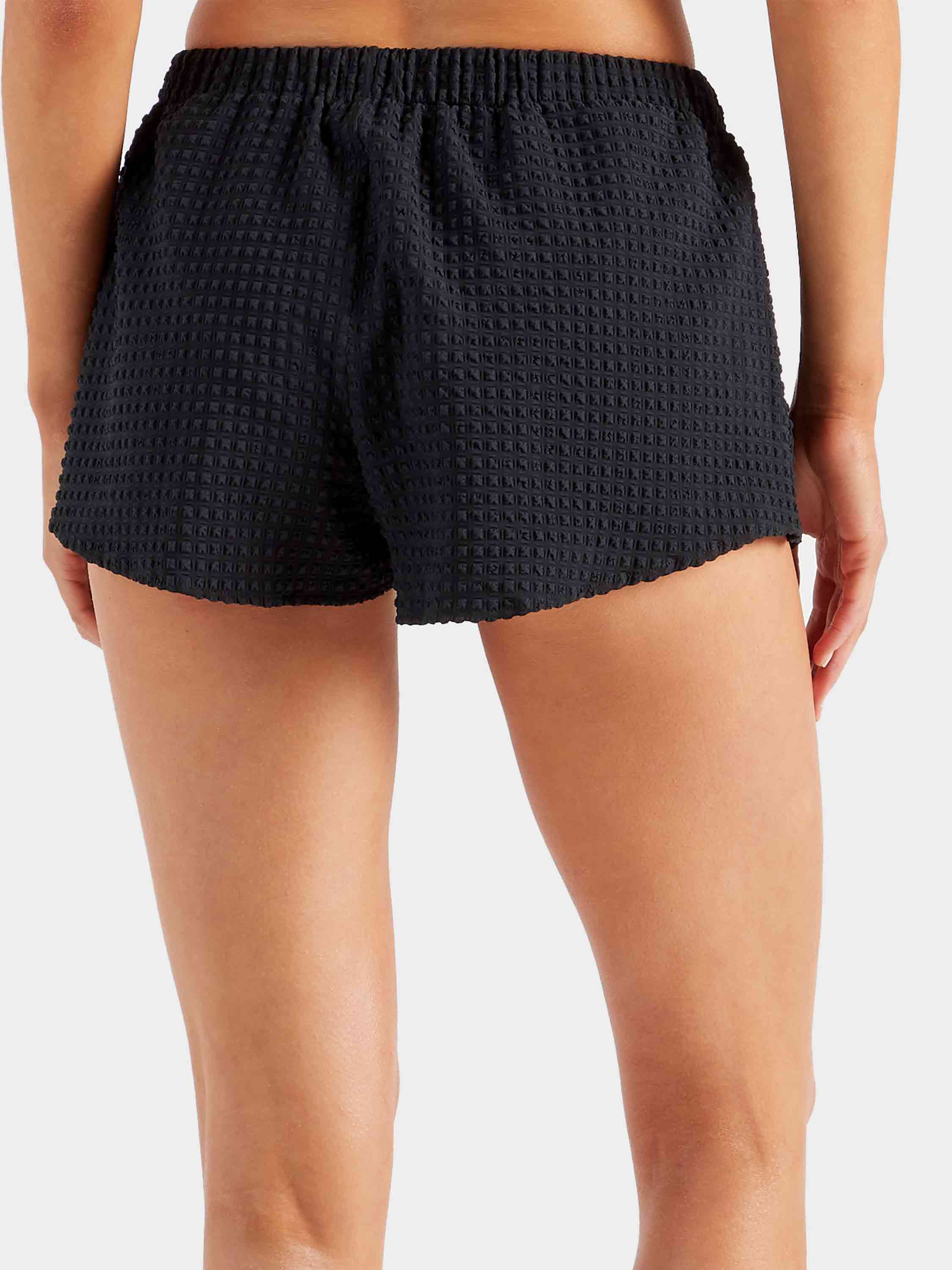 Seersucker Swim Shorts - Black