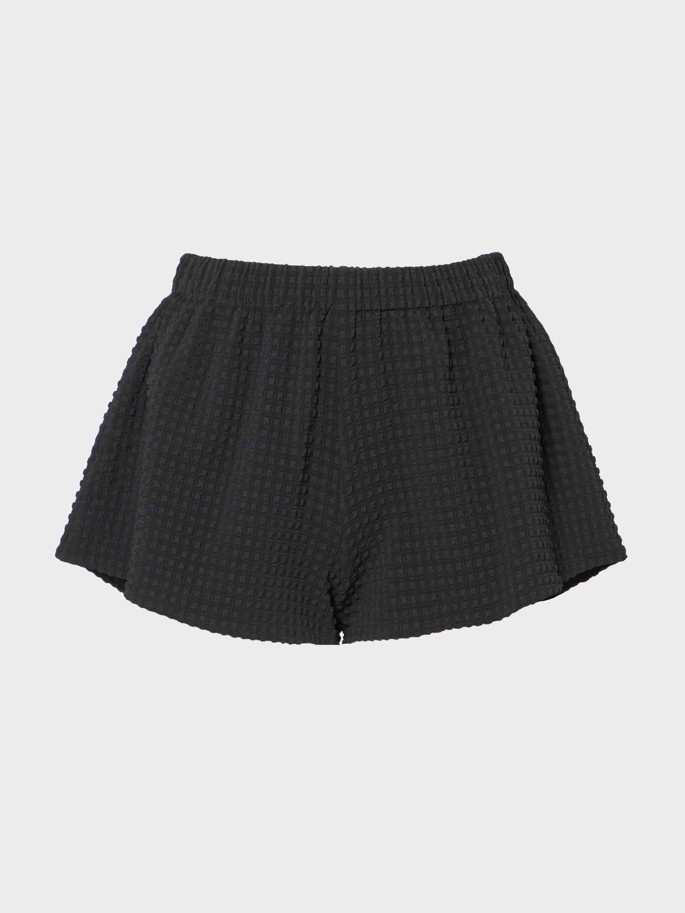 Seersucker Swim Shorts - Black
