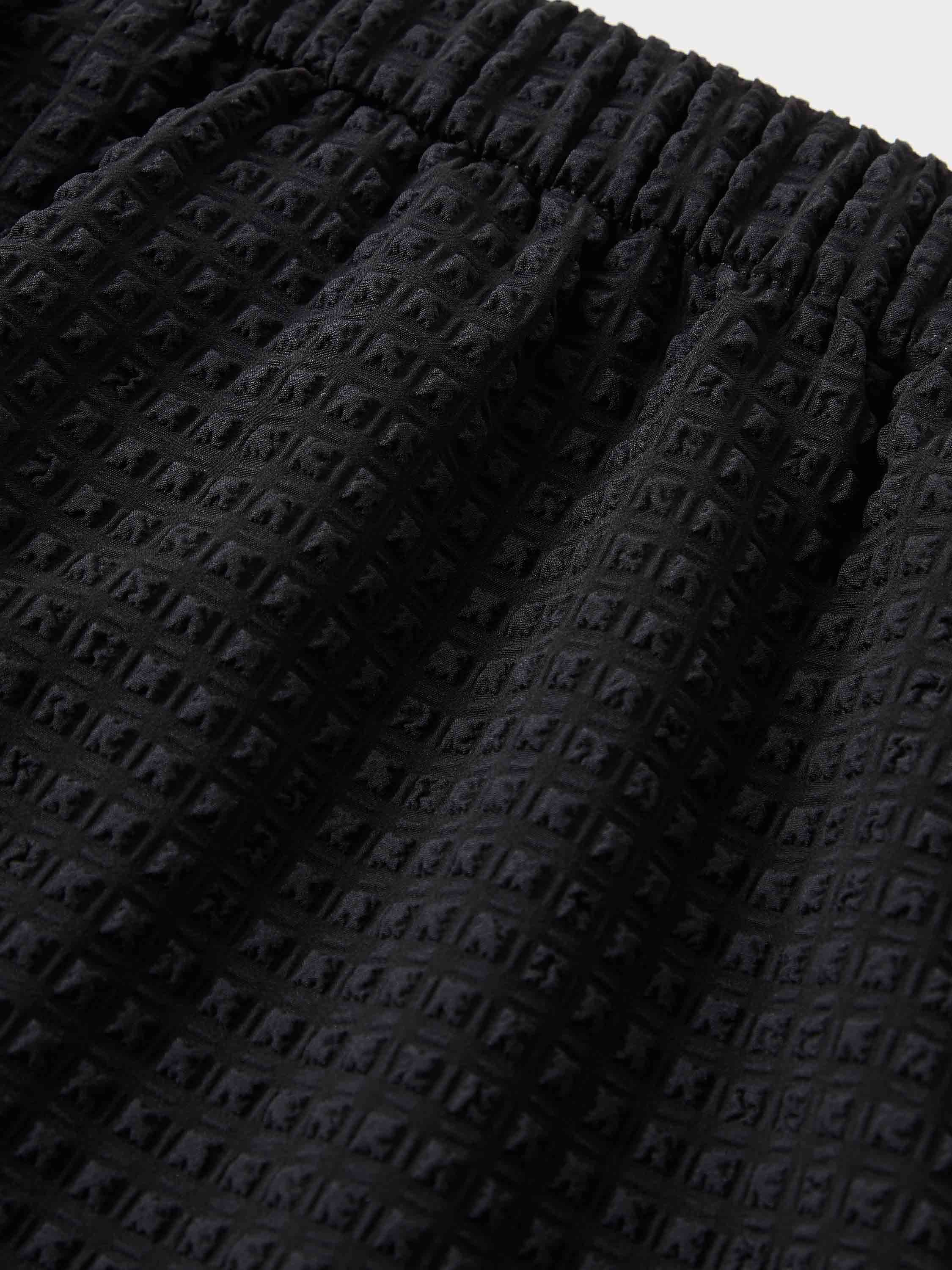 Seersucker Swim Shorts - Black