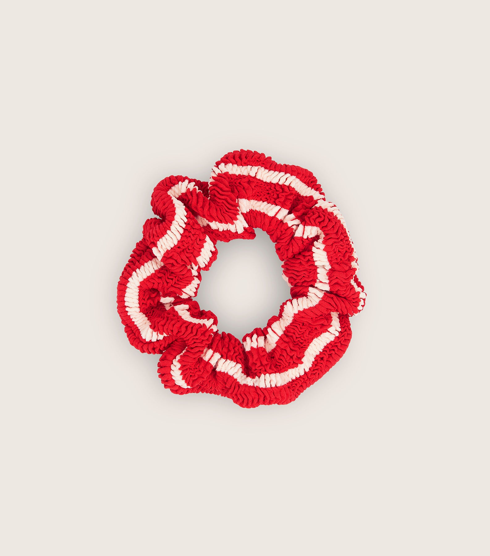 Stripe Scrunchie - Red/White