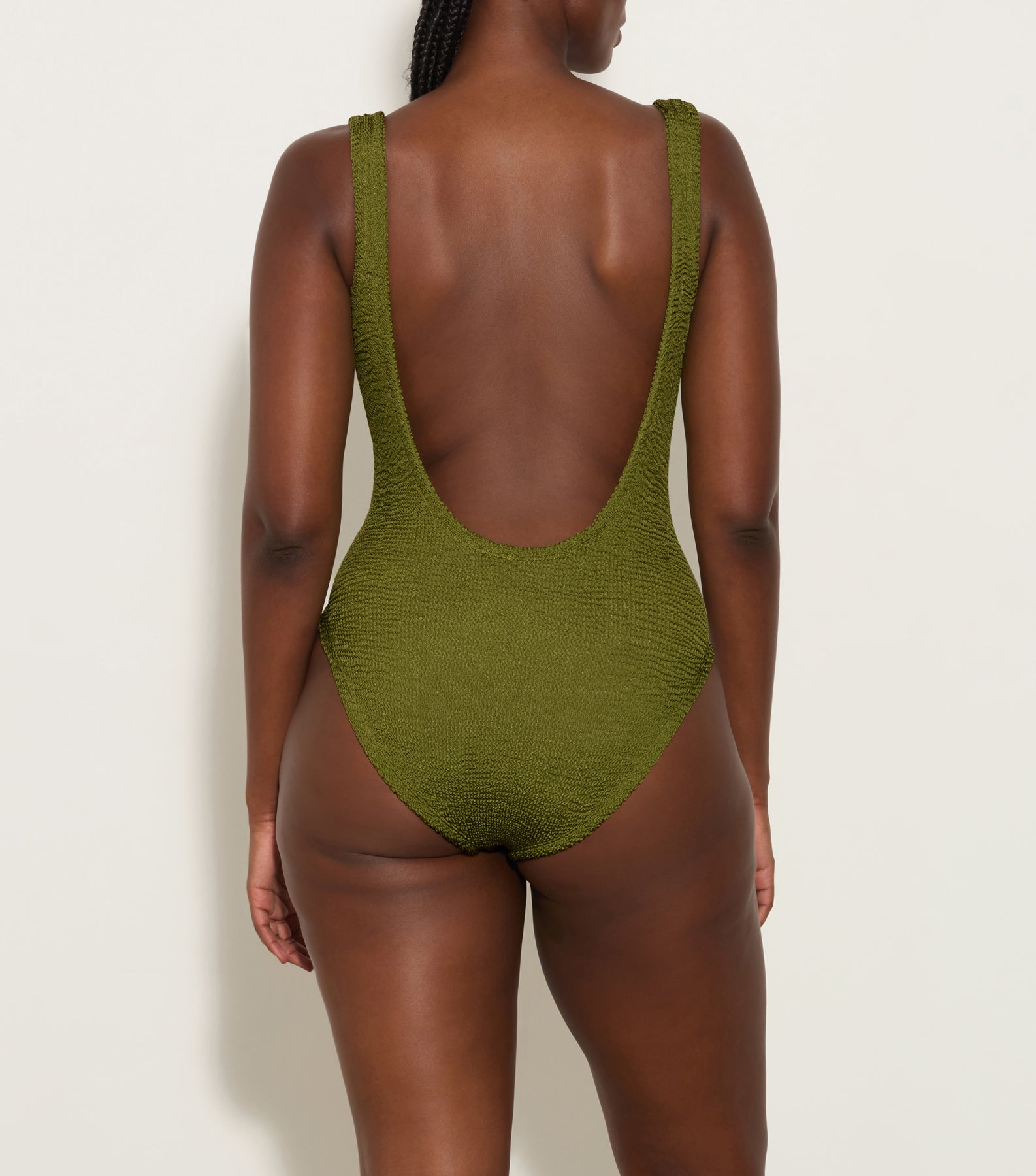 Square Neck Swim - Metallic Moss