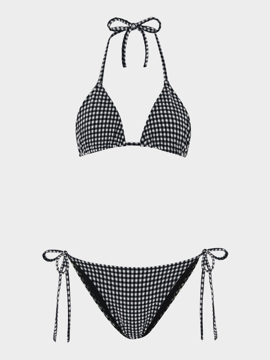 Hunza G Sabrina Gingham Seersucker Bikini - Black