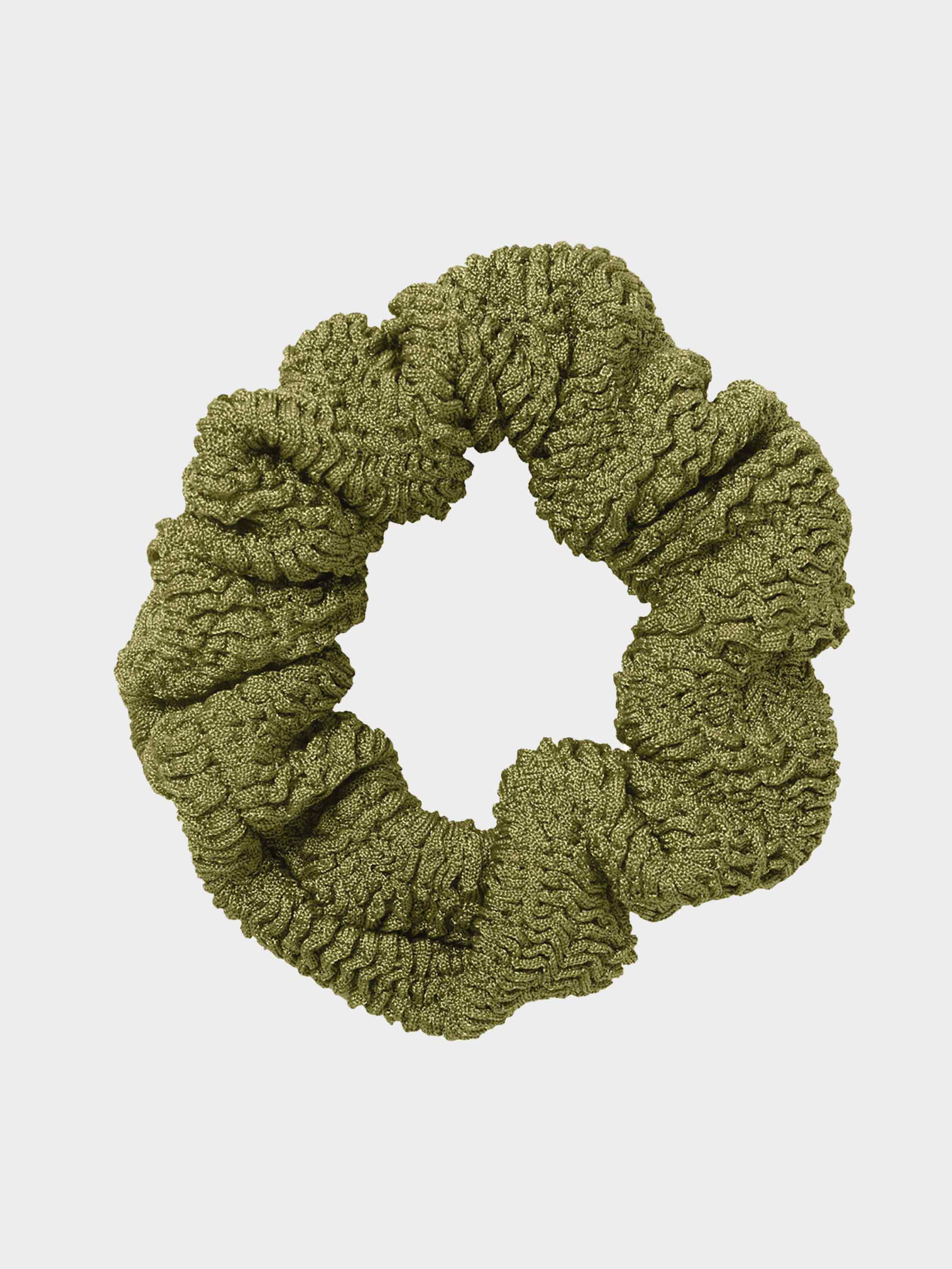 Scrunchie - Metallic Moss
