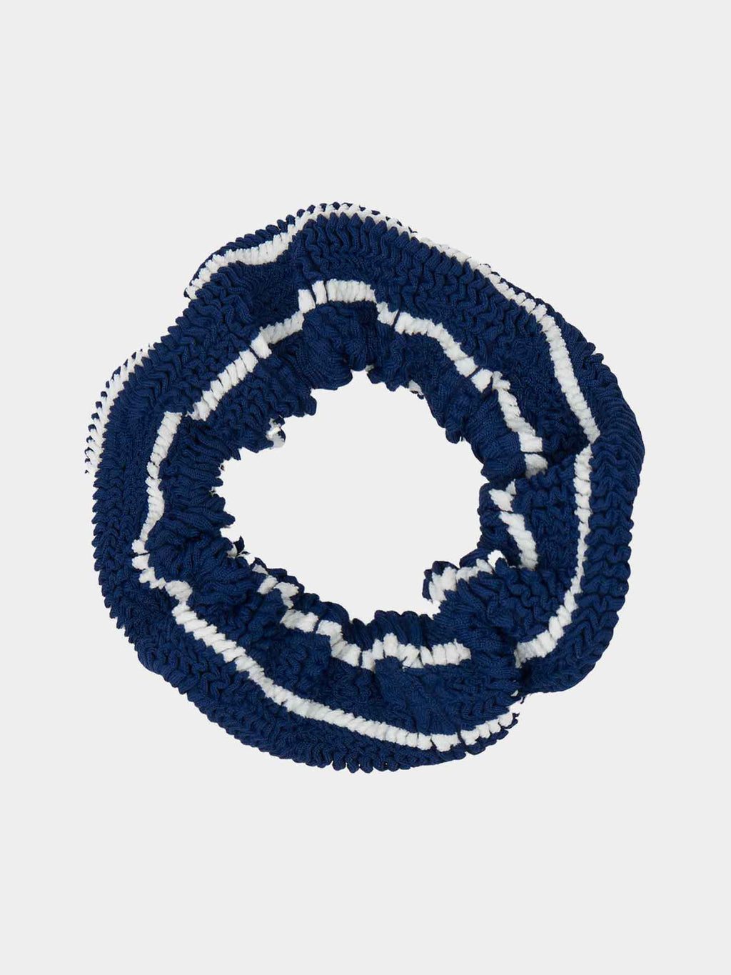 Scrunchie Navy White Stripe
