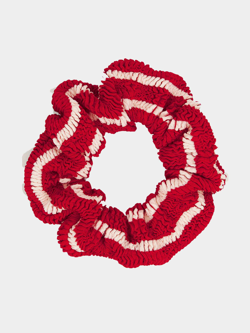 Scrunchie Red White Stripe