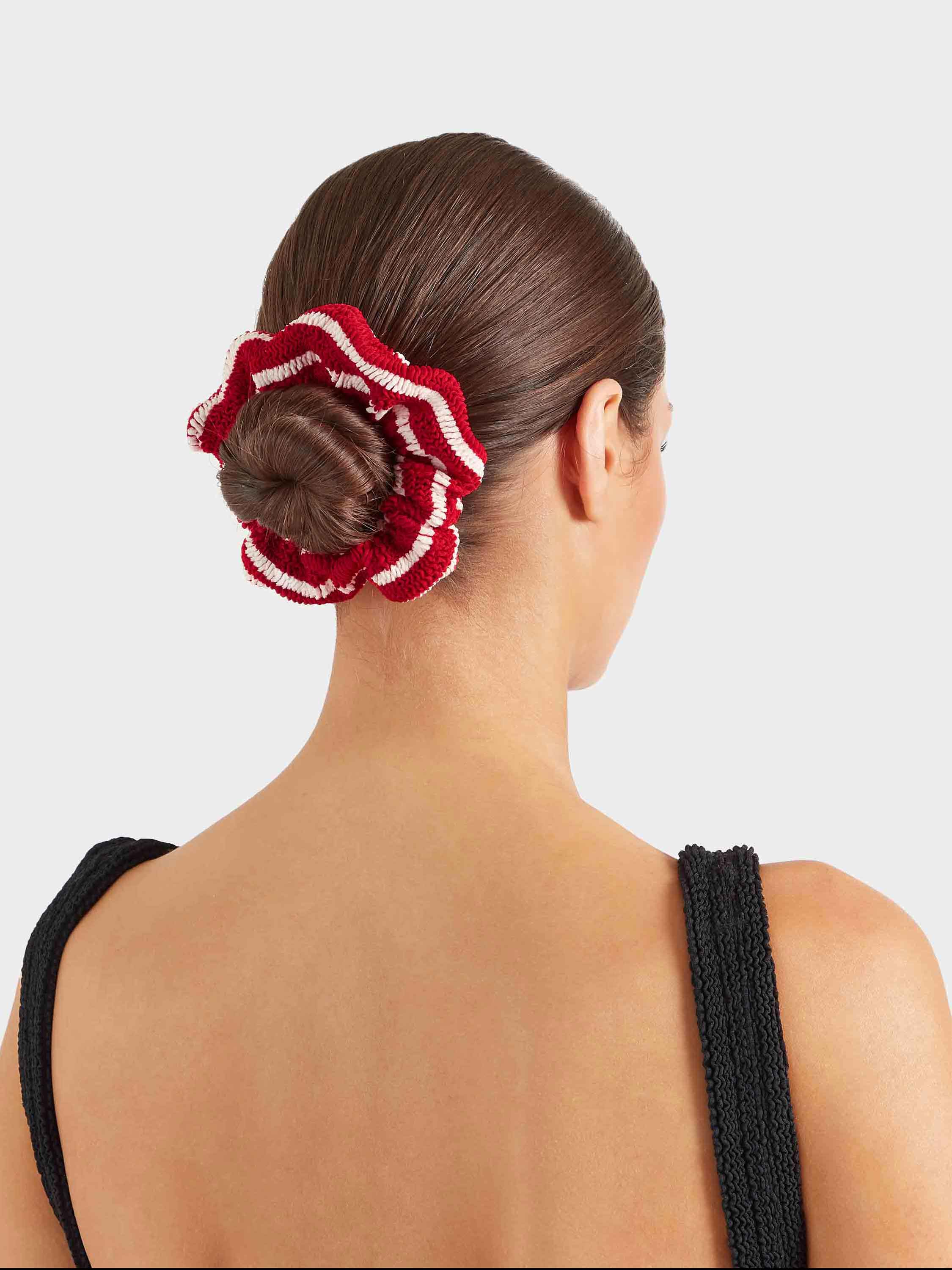 Scrunchie - Red/White Stripe