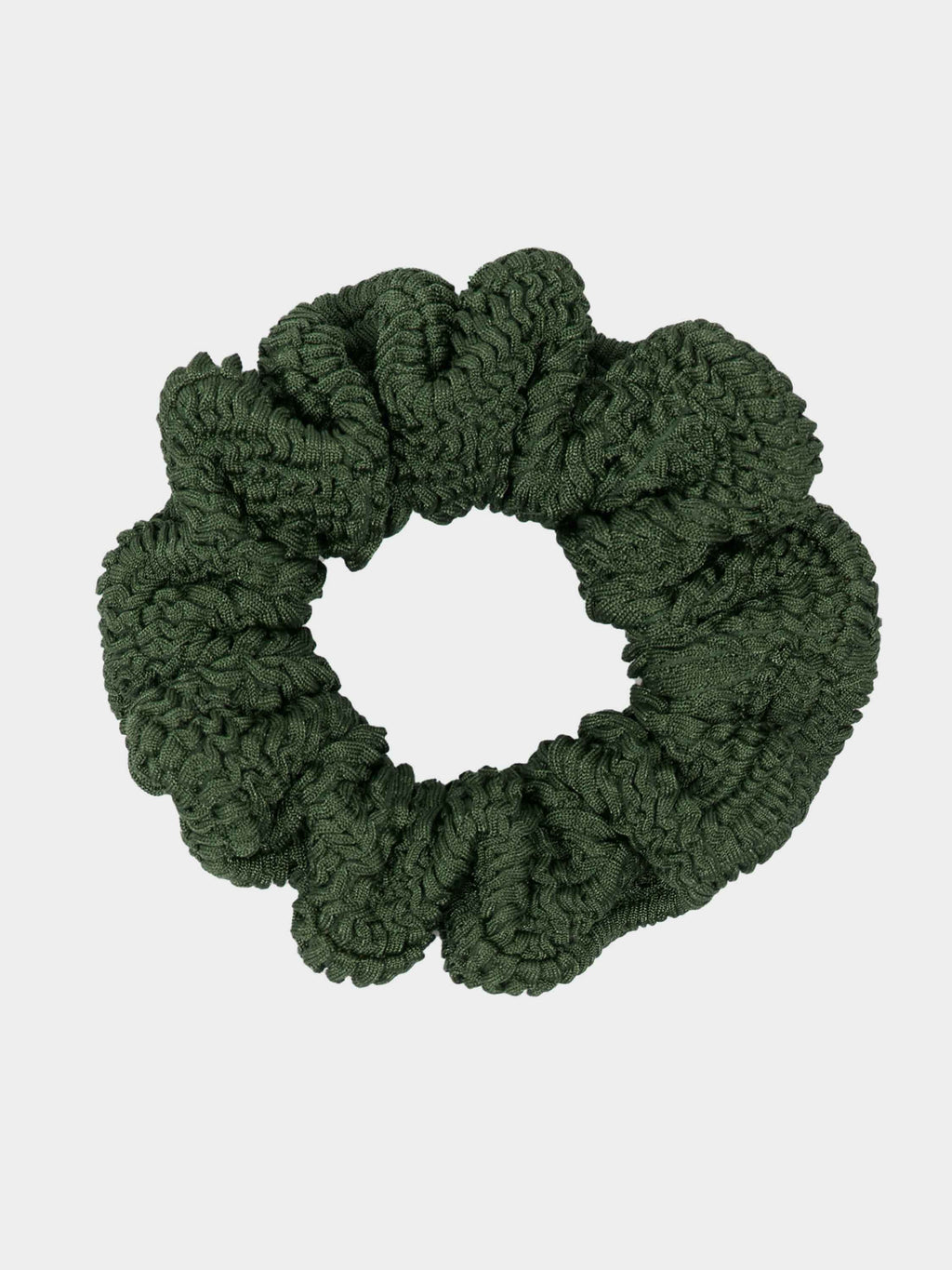 Hunza G Metallic Khaki Scrunchie