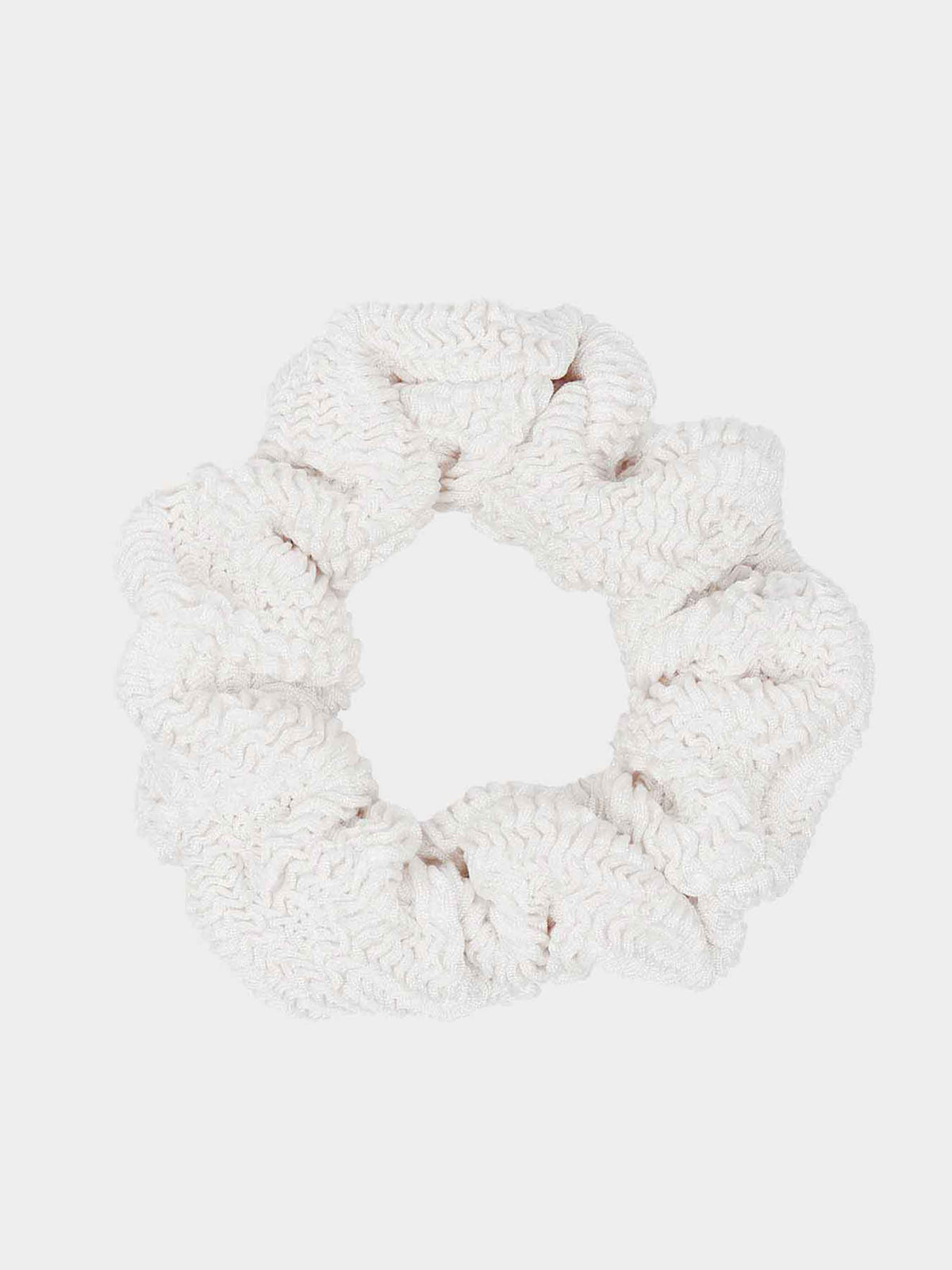Scrunchie - White | Signature Crinkle Scrunchie | Hunza G