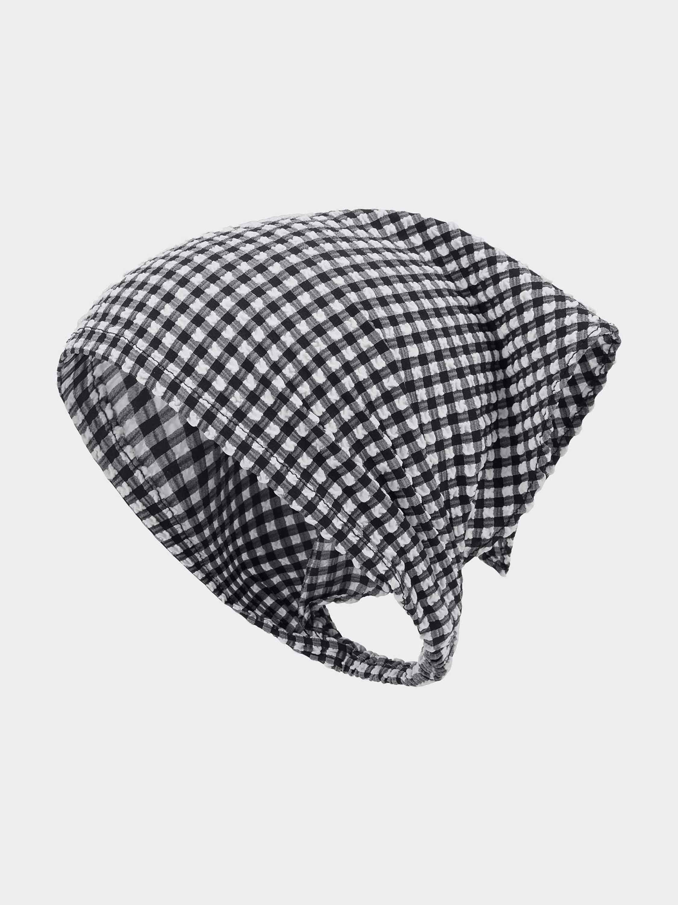 Sofia Gingham Headscarf - Black Gingham