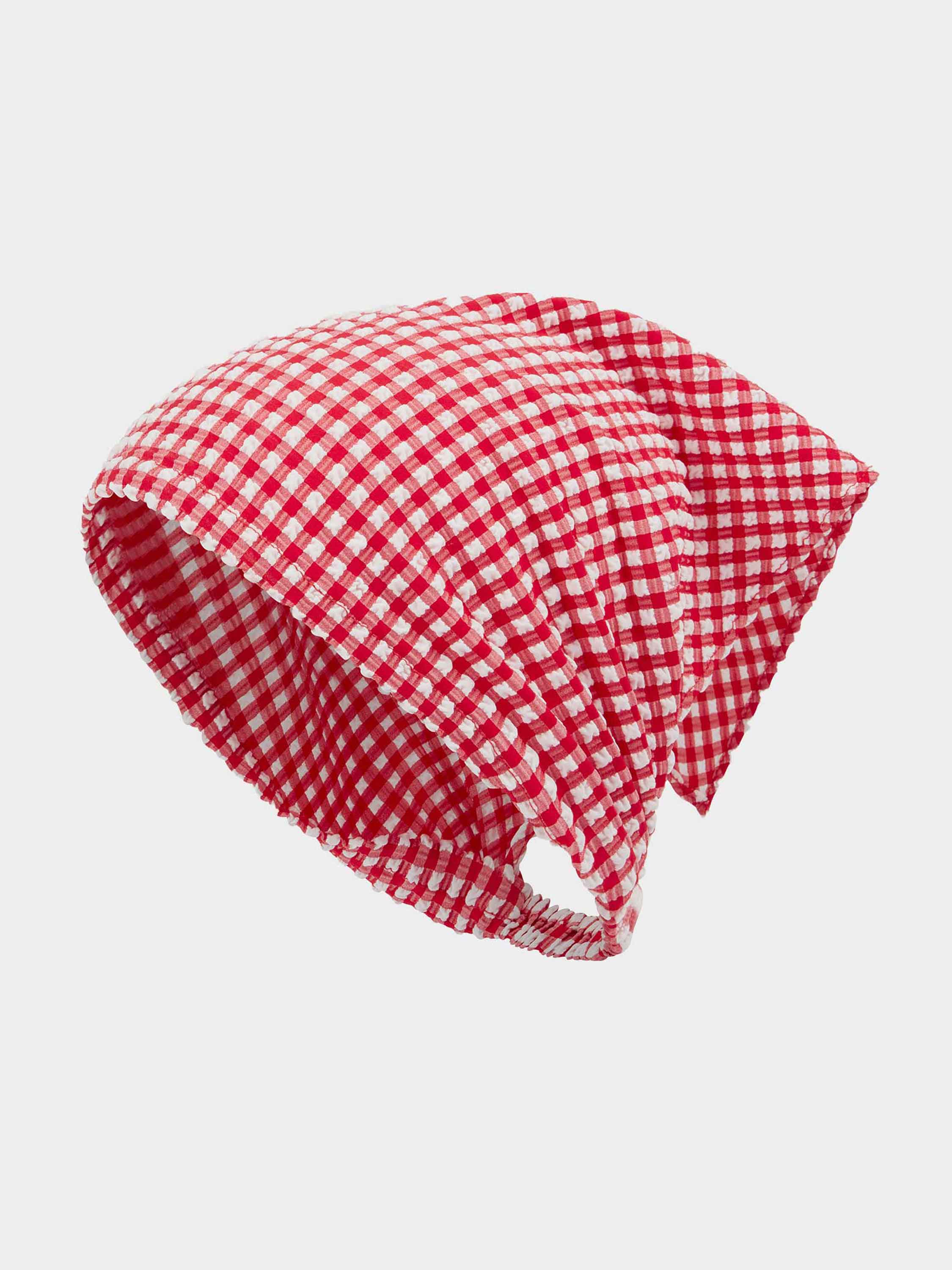 Sofia Gingham Headscarf - Red Gingham | One Size Swimwear | Hunza G