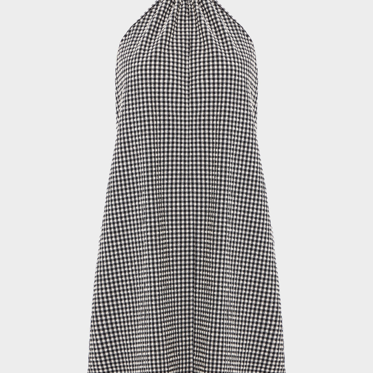 Gingham Seersucker Mini Dress - Black Gingham | One Size Swimwear