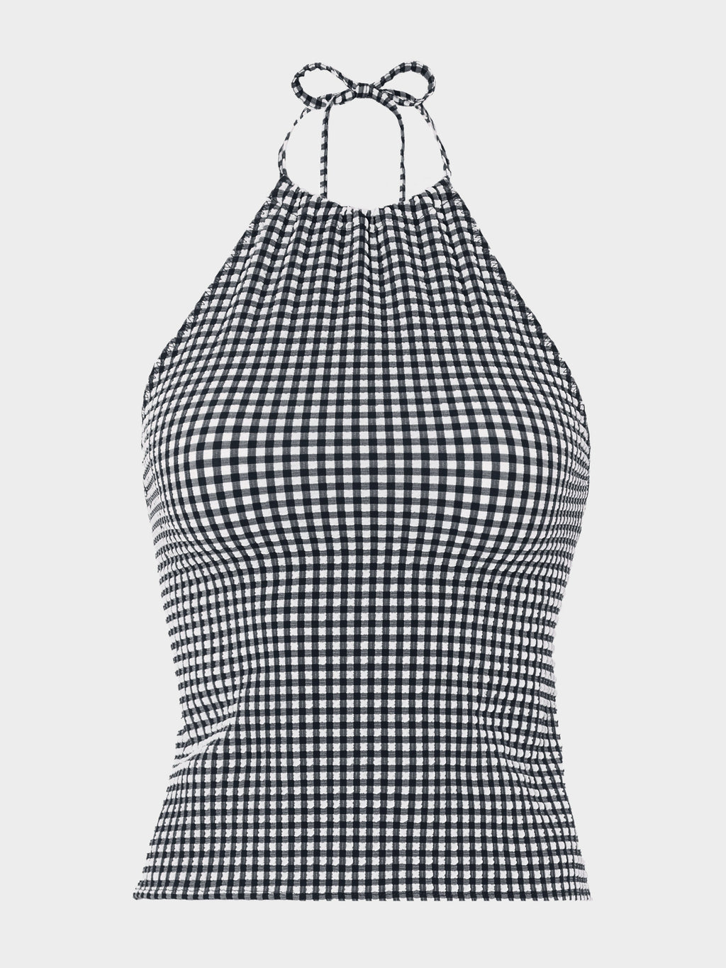 Gingham Seersucker Halter Top Gingham