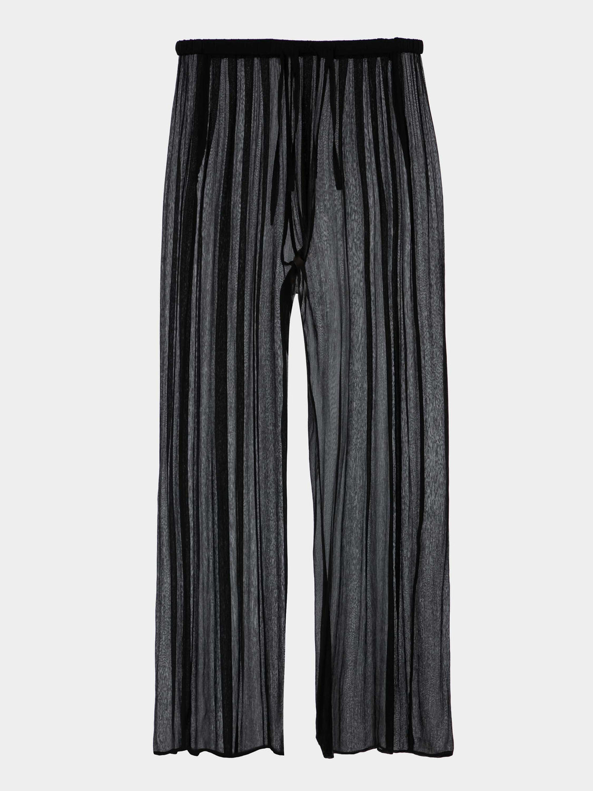 Wide Leg Sheer Pant - Black