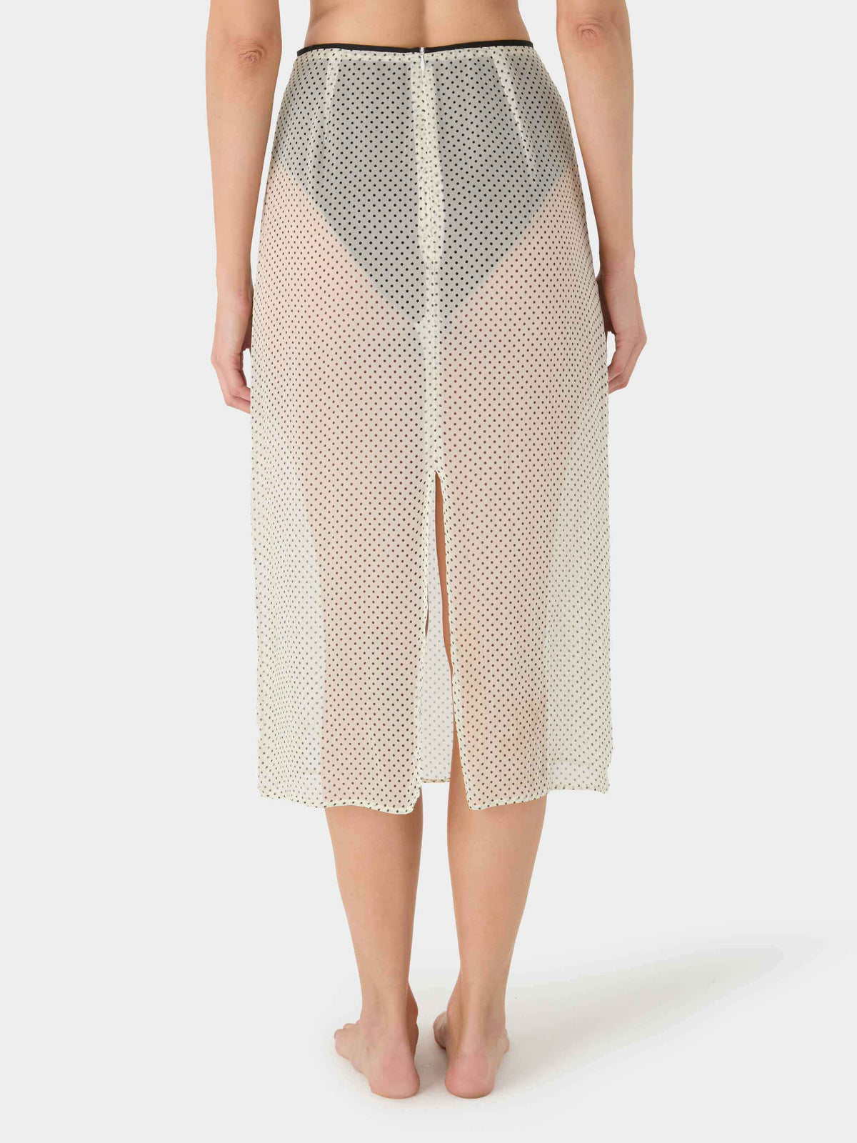 Sheer Skirt - Vanilla polka-dot