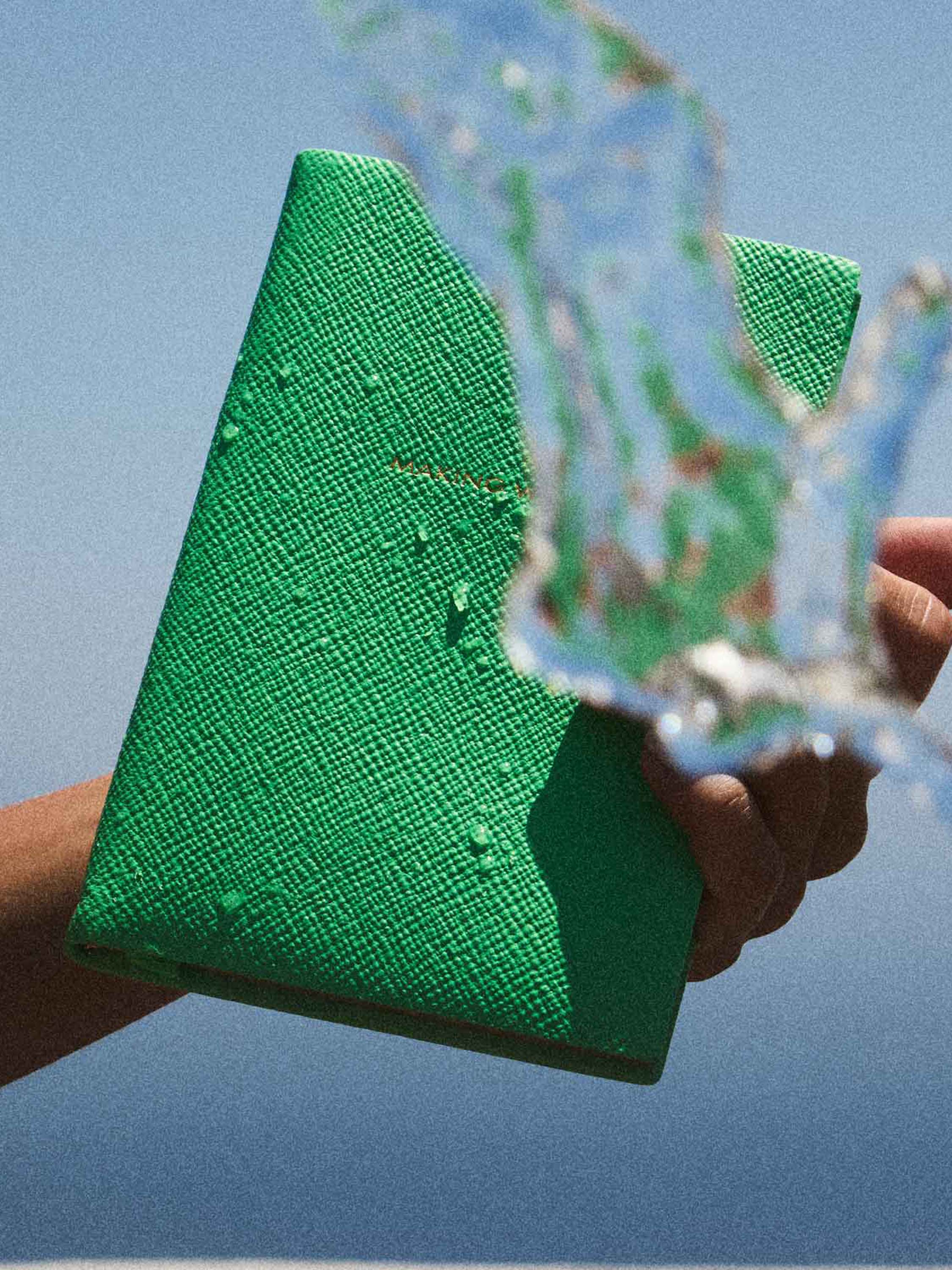 Smythson x Hunza G Chelsea Notebook - Lime