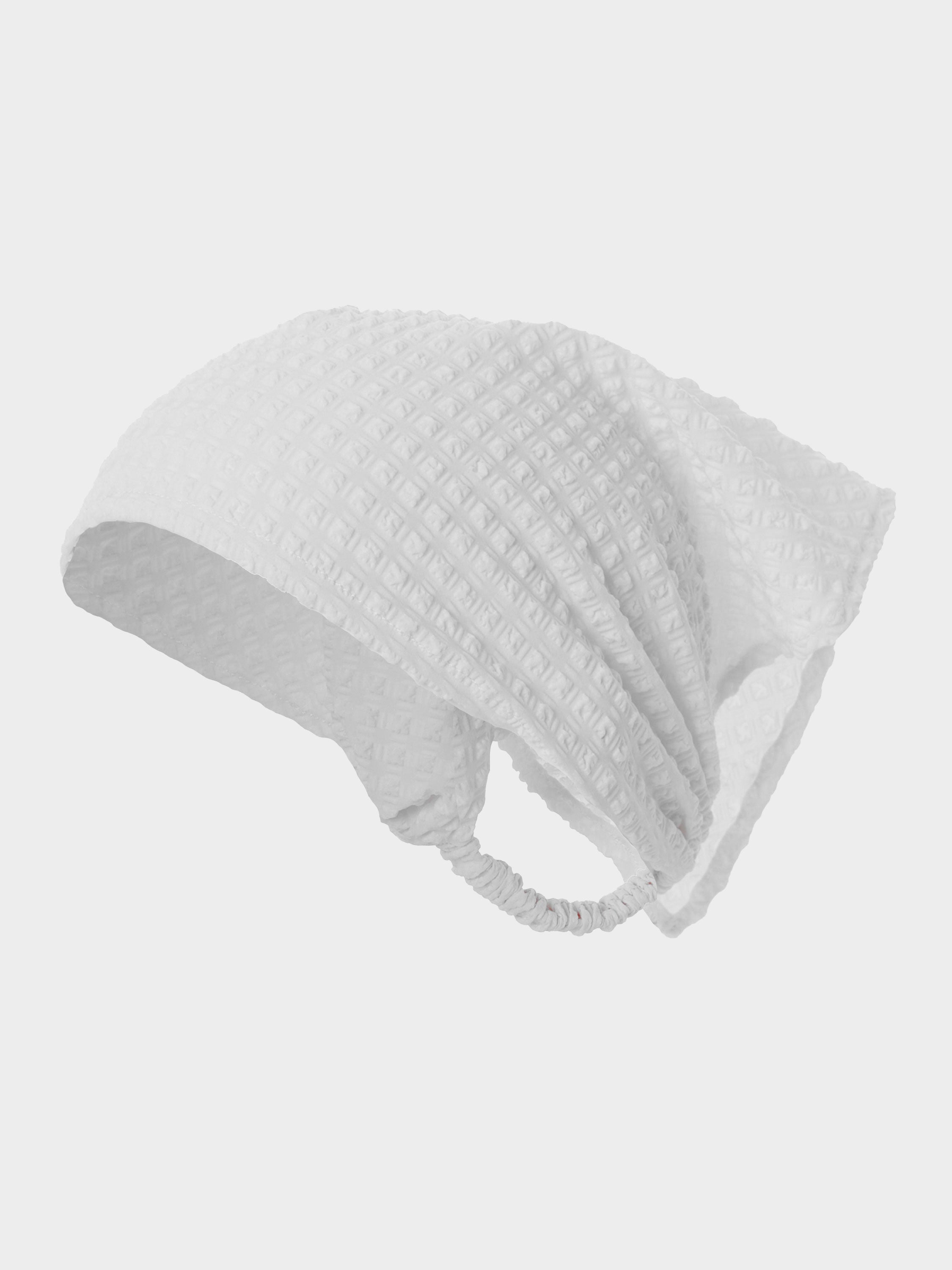 Sofia Headscarf - Seersucker White