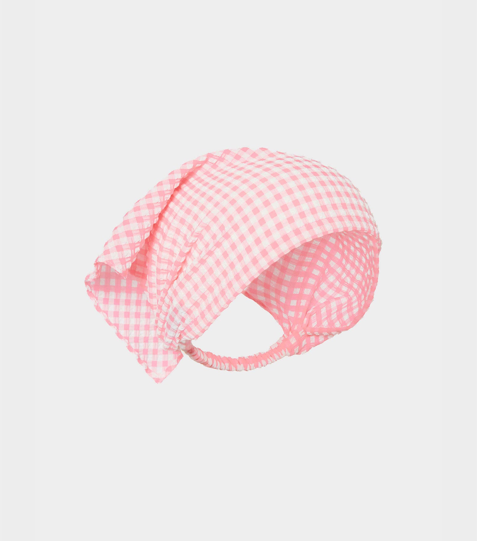Sofia Gingham Headscarf - Milkshake Gingham