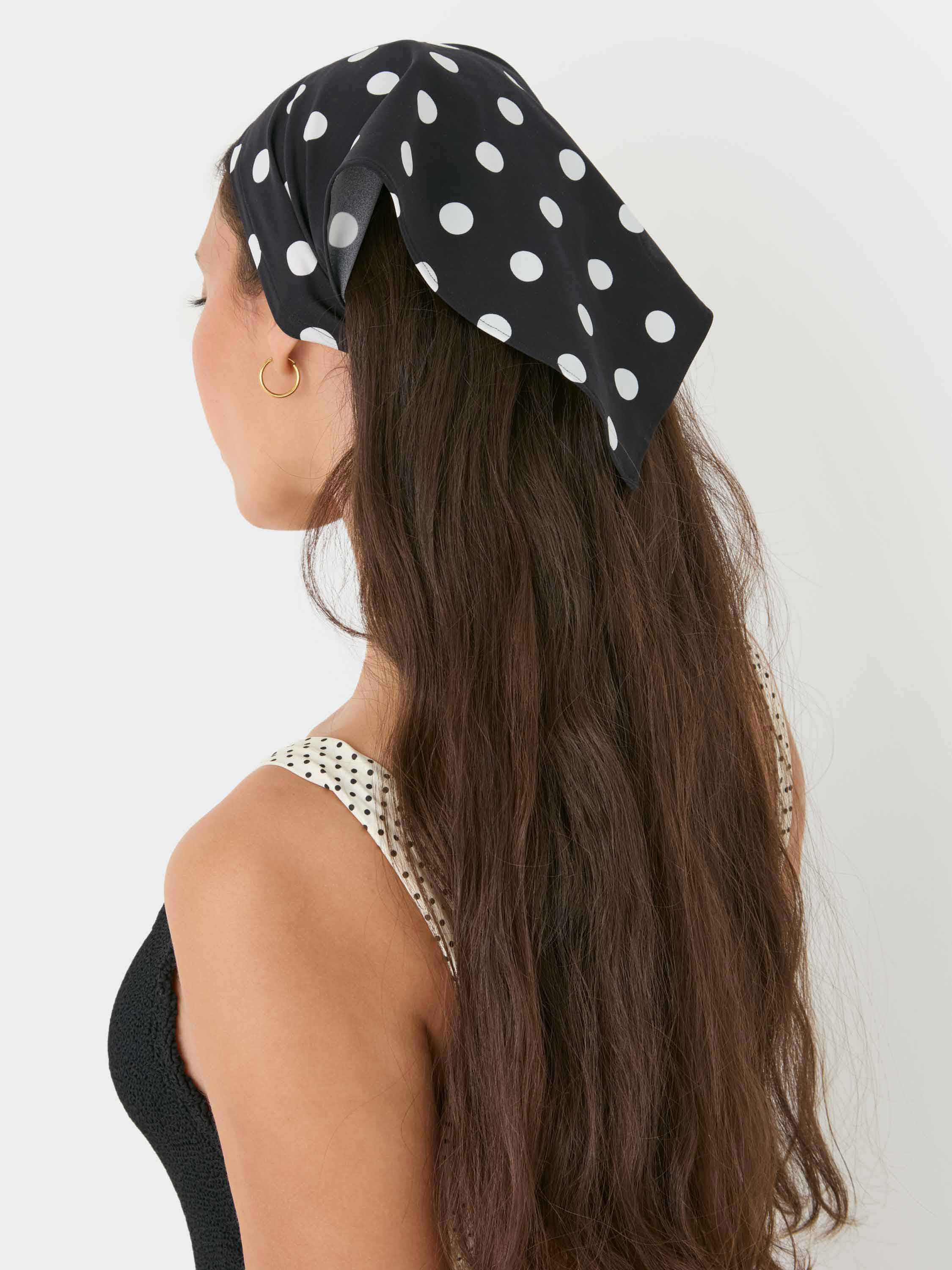 Sofia UPF 50+ Headscarf - Black polka-dot