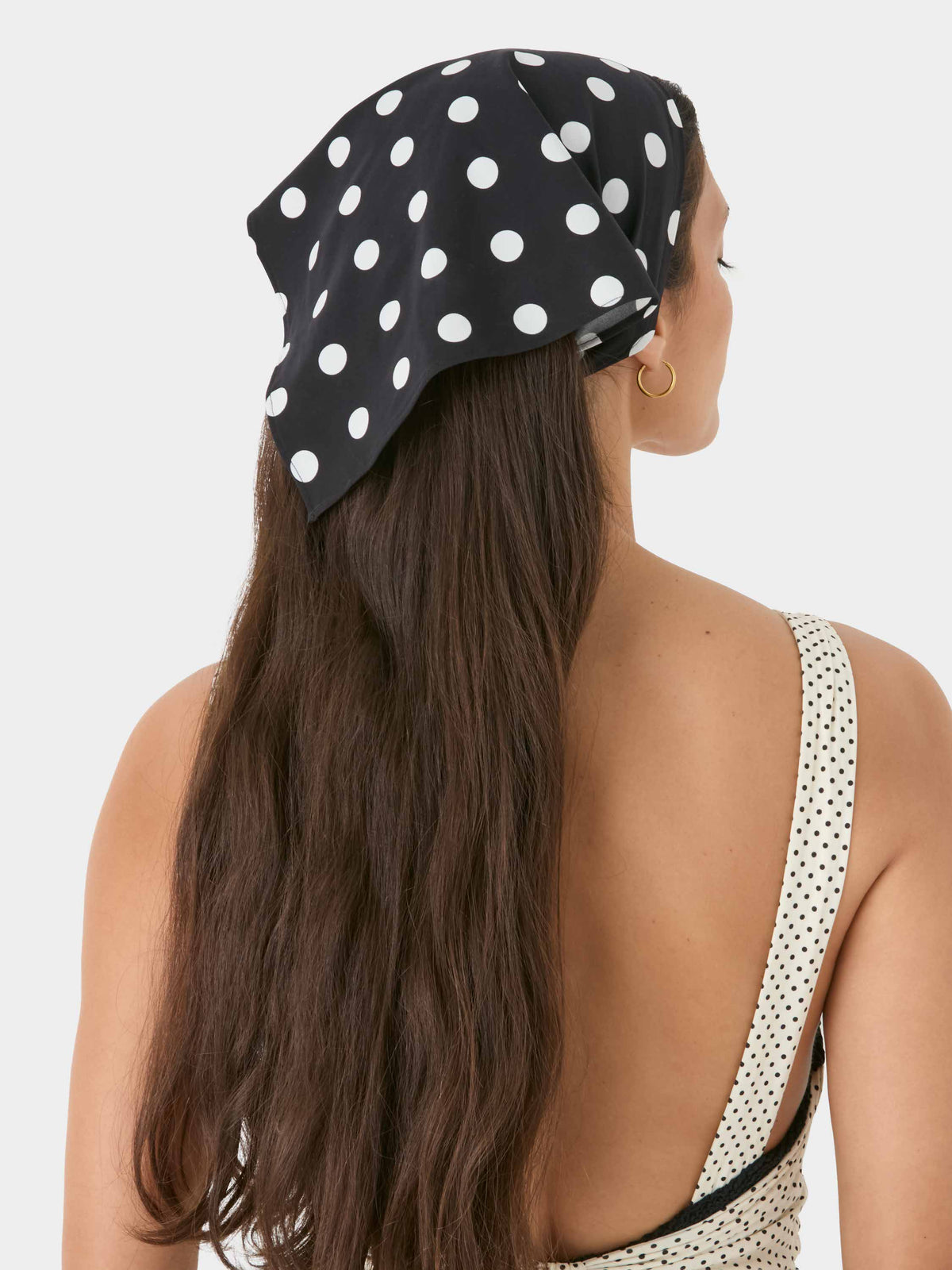 Sofia UPF 50+ Headscarf - Black polka-dot