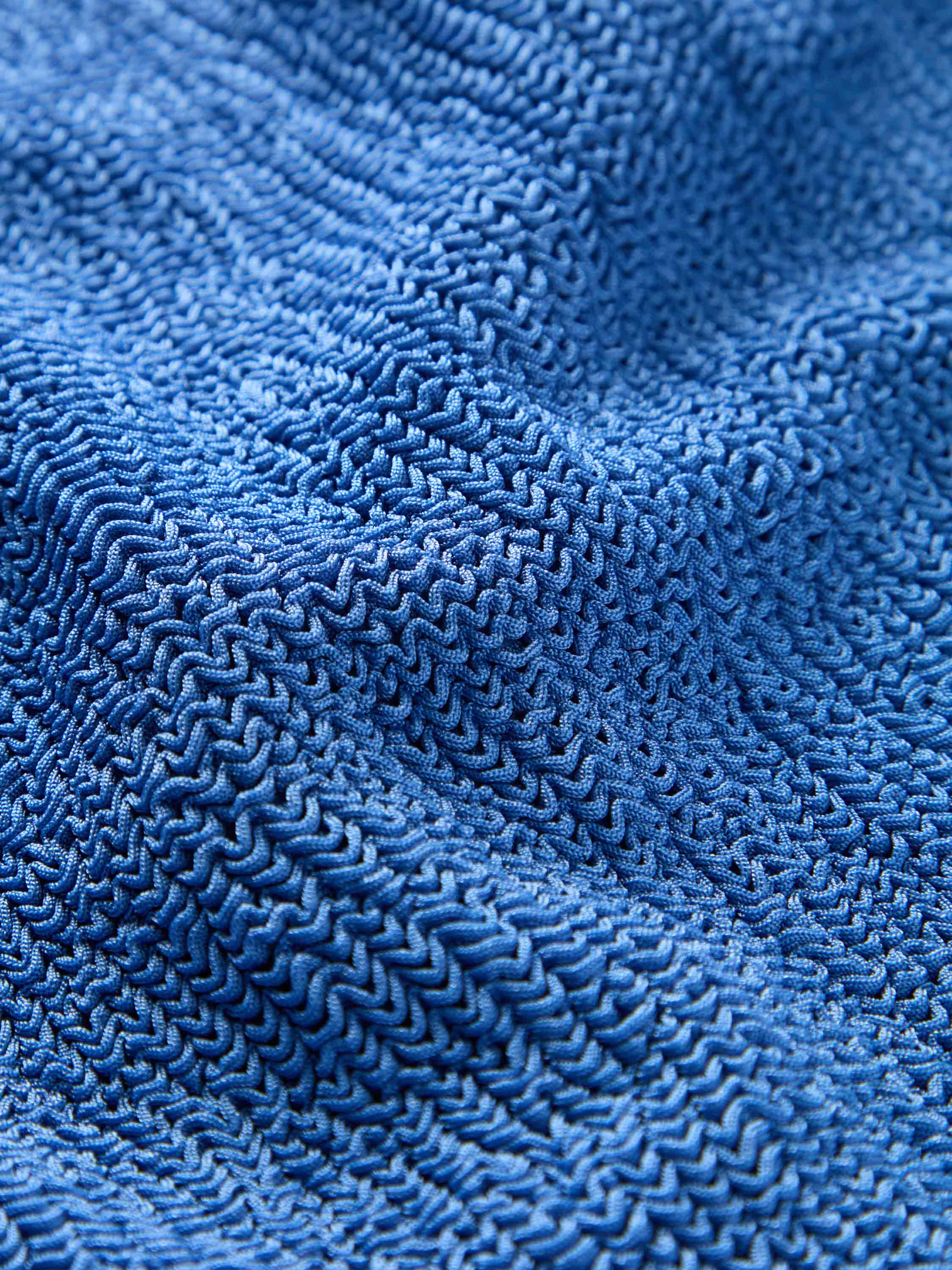 Coverage Square Neck Swim - Metallic Denim