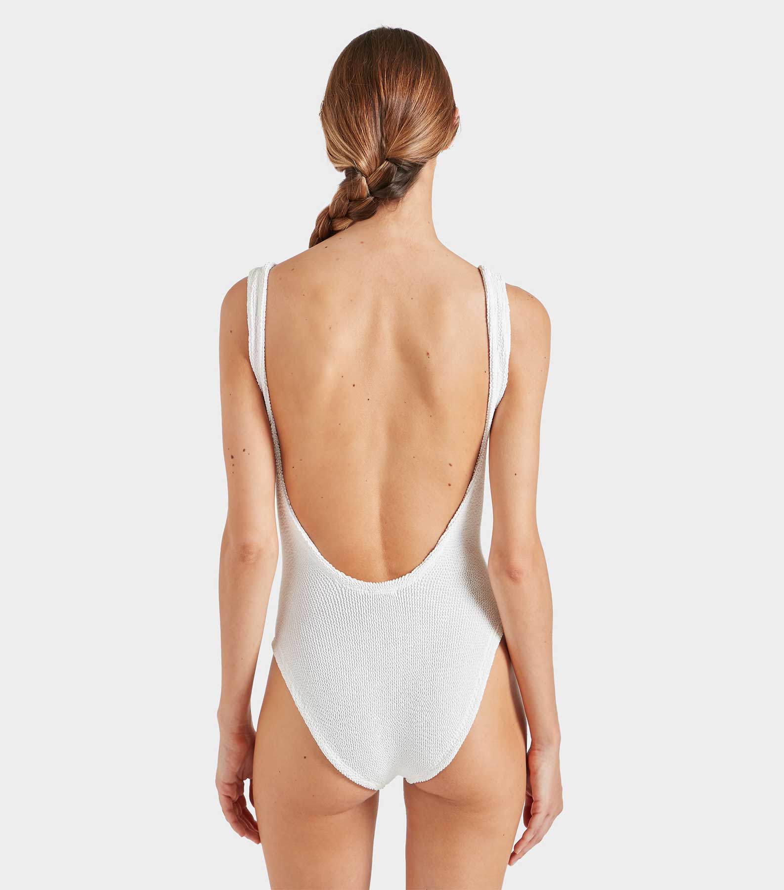 Square Neck Swim - White