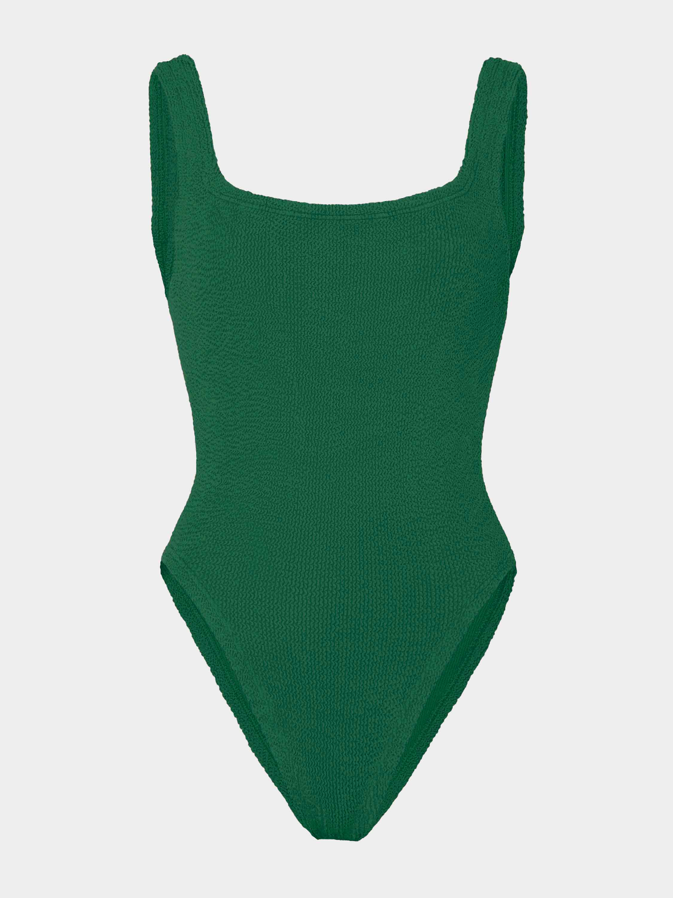 Square Neck Swim - Metallic Forest Green