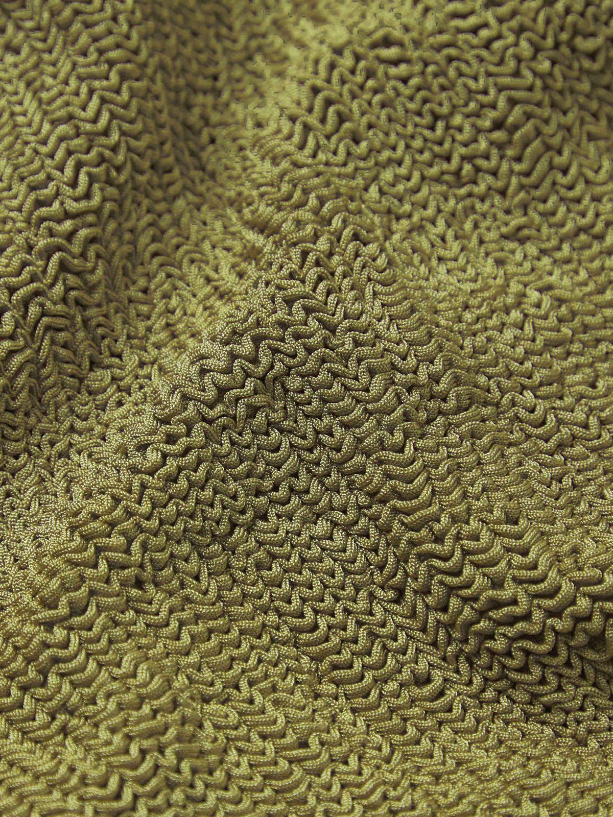 Fabric detail of Metallic Moss scrunchie 